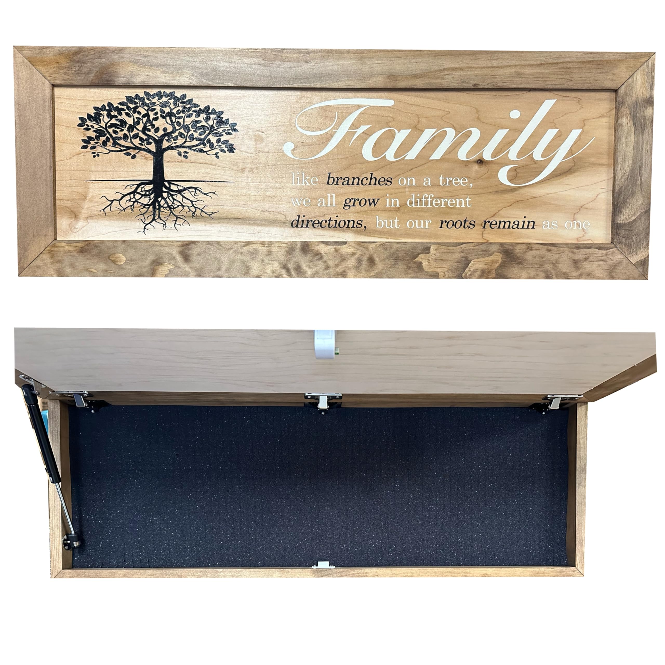 Large Hidden Gun Storage Cabinet with Tree of Life Design - Secure Firearm Safe for Home & Office - Bellewood Designs - Perfect for Bedroom, Closet, or Basement Storage