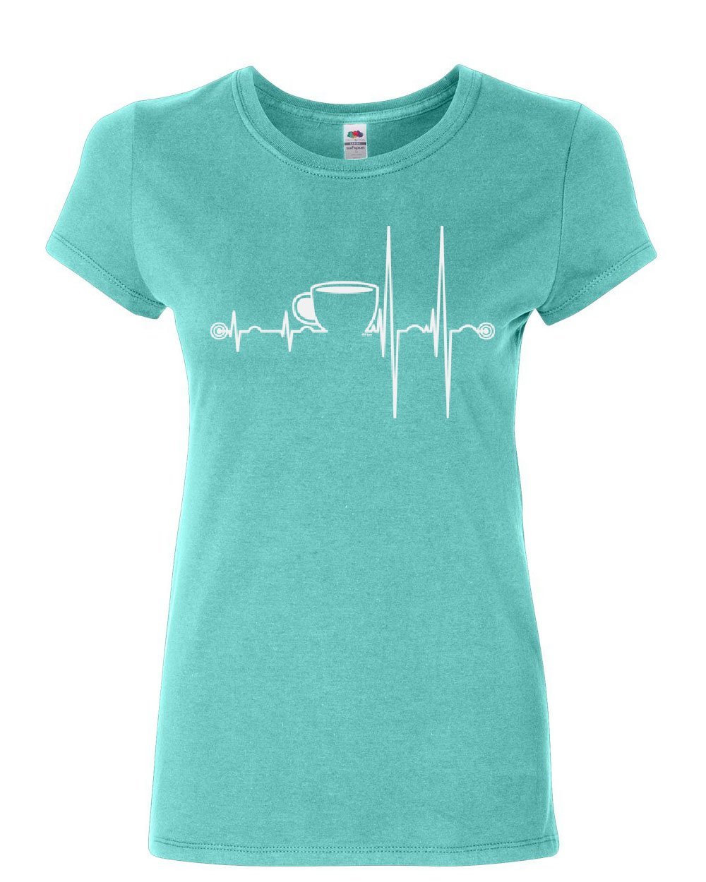 Energy Waking Up Coffee Drinker T-Shirt - Funny Heartbeat Coffee Cup Graphic Tee for Women | Perfect Gift for Coffee Lovers & Baristas