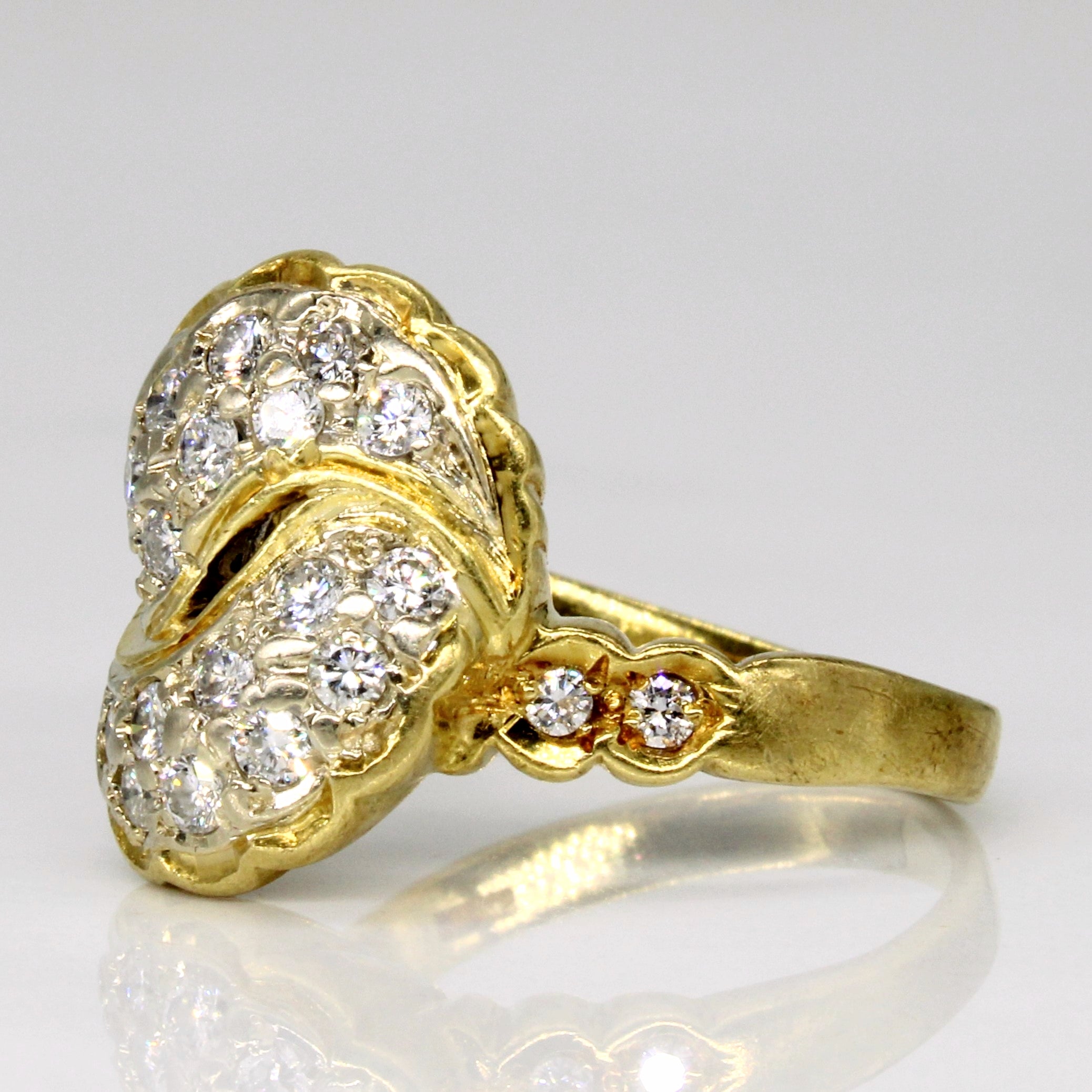 Diamond Ring for Women | 0.65 Carat Total Weight (ctw) | Size 6.25 | Elegant Wedding & Engagement Jewelry Gift