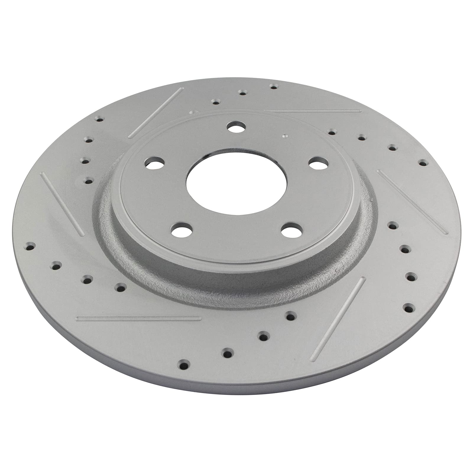 TRQ Rear Ceramic Brake Pads & Performance Rotor Kit - Premium Braking System for Cars, Trucks & SUVs - Perfect for Daily Commuting, Highway Driving & Performance Upgrades