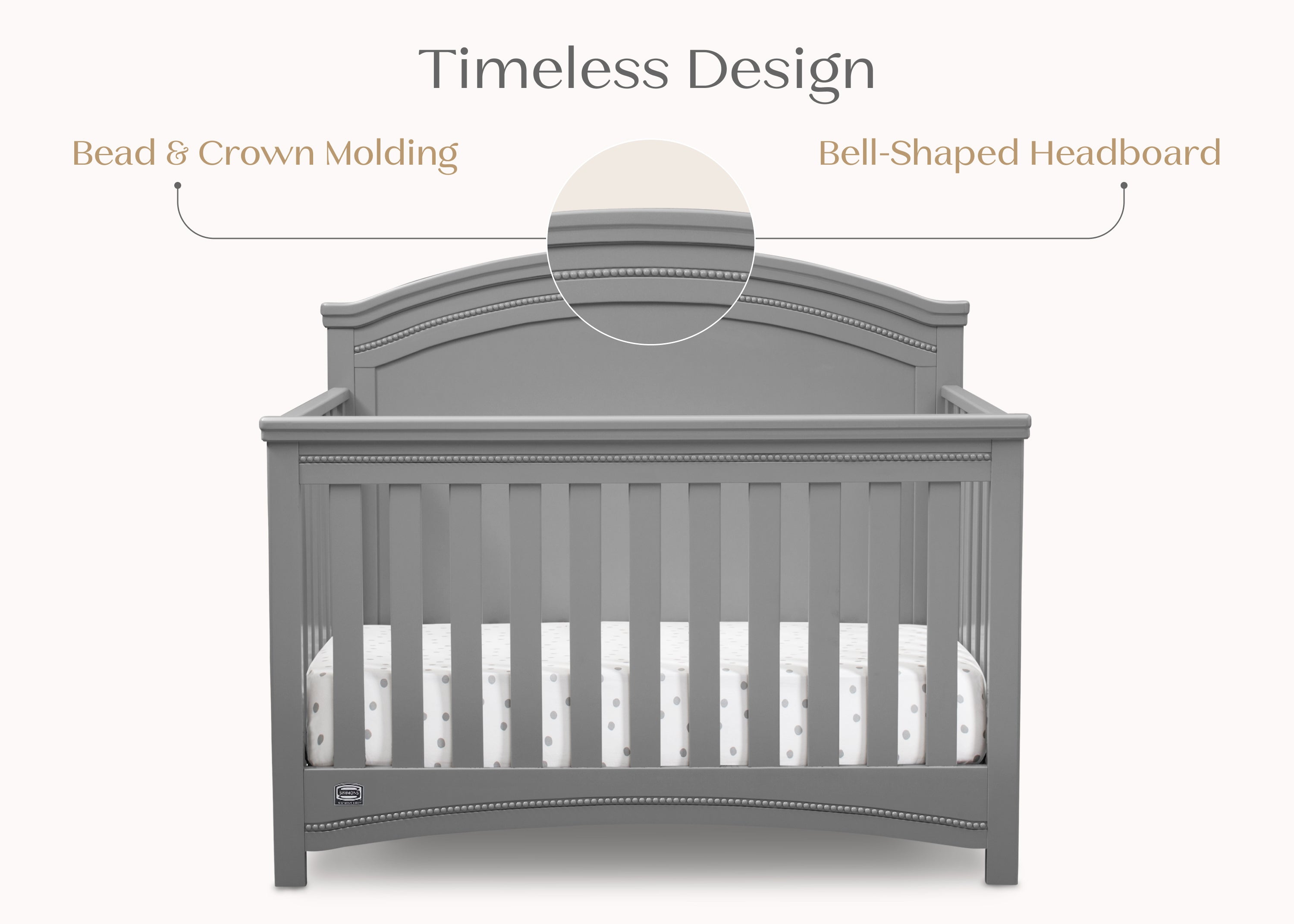 Emma Crib 'N' More - Convertible Baby Crib with 3-in-1 Design for Nursery, Toddler Bed & Daybed | Perfect for Newborns to Toddlers | Safe & Stylish Nursery Furniture for Modern Homes