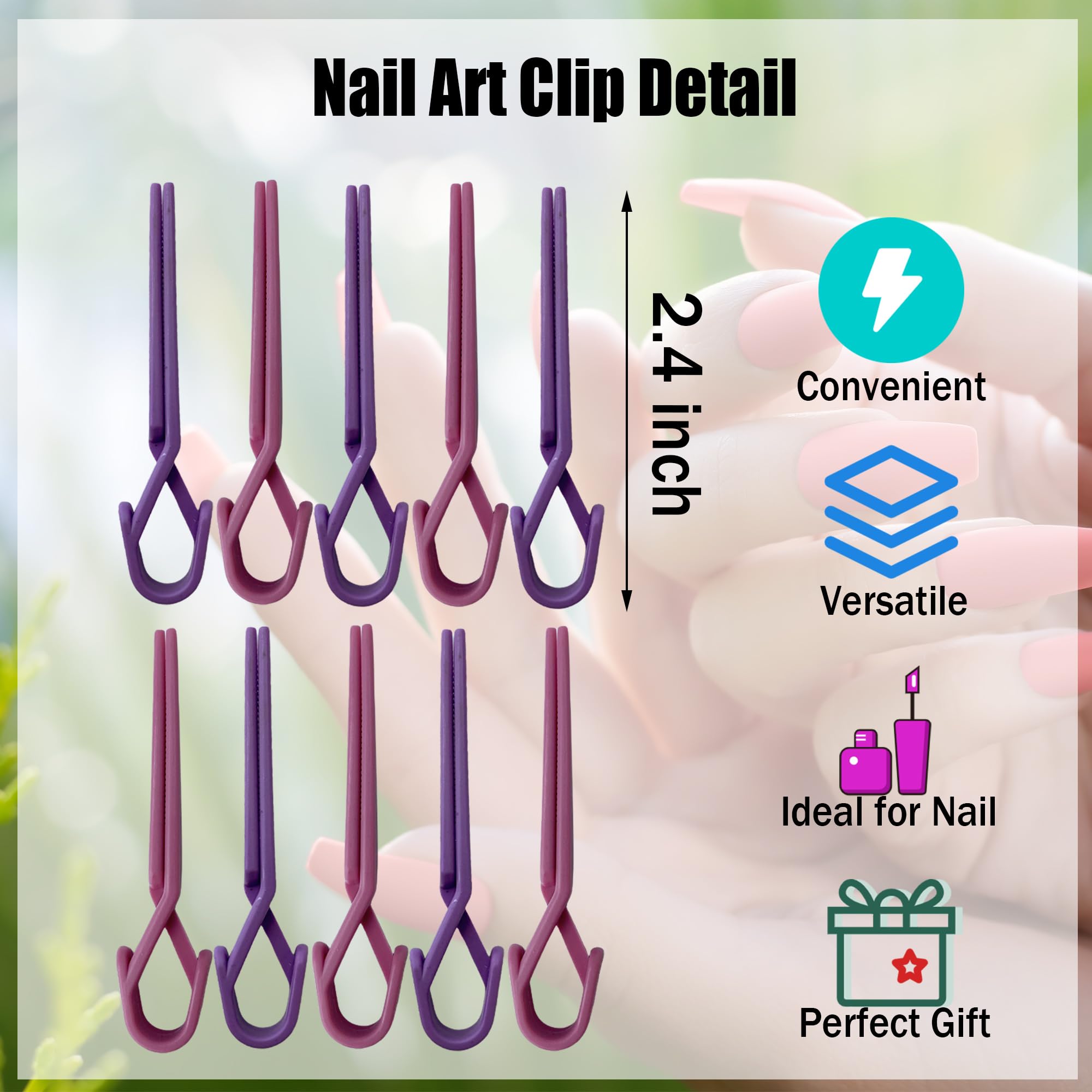 10pcs Nail Art Clip Protector - Easy DIY Nail Polish Guard for Finger Painting at Home