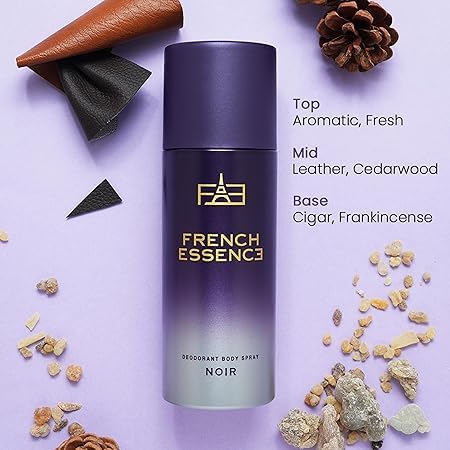 Premium Men's Deodorant Spray & Body Fragrance Set - Long Lasting Noir Scent, 60ml Perfume + 150ml Deodorant - Luxury Gift for Him, Fresh Cologne for Work, Gym & Daily Use