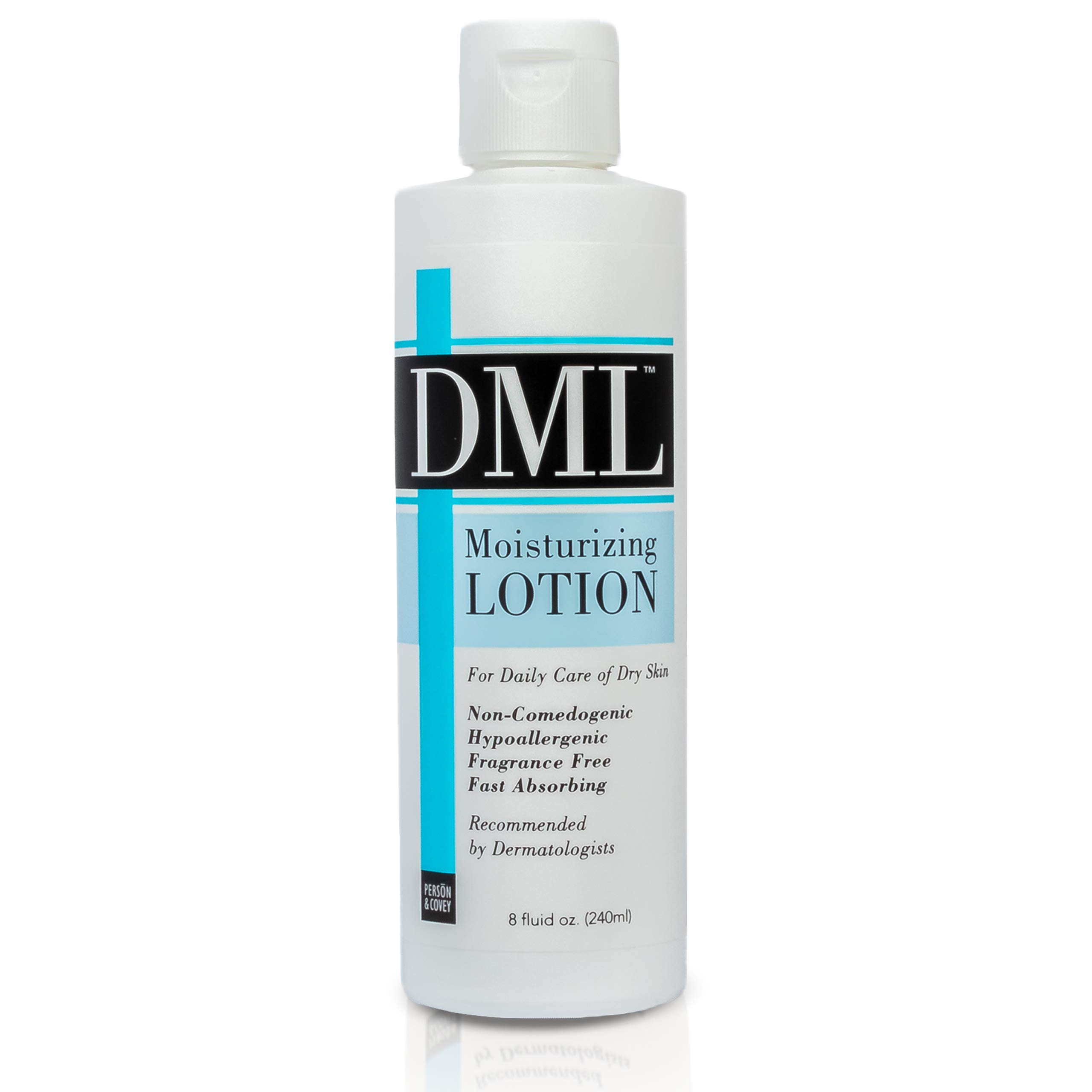 Dml Moisturizing Lotion for Dry Skin - Fragrance Free, Hypoallergenic, 8 Oz - Perfect for Daily Hydration & Sensitive Skin Care