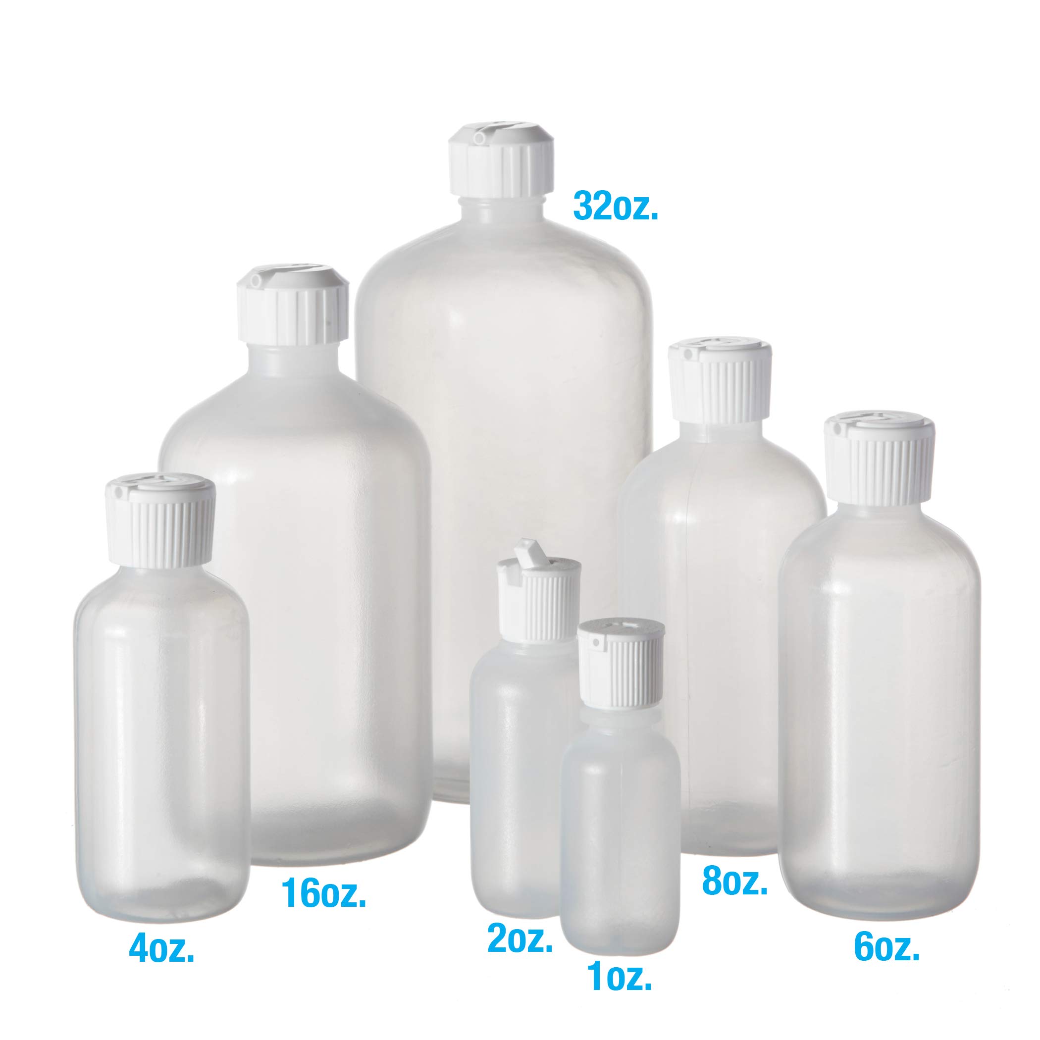 24-Pack White 4 oz LDPE Boston Round Bottles with Flip-Top Cap - Durable Plastic Containers for Essential Oils, DIY Beauty Products & Travel Toiletries