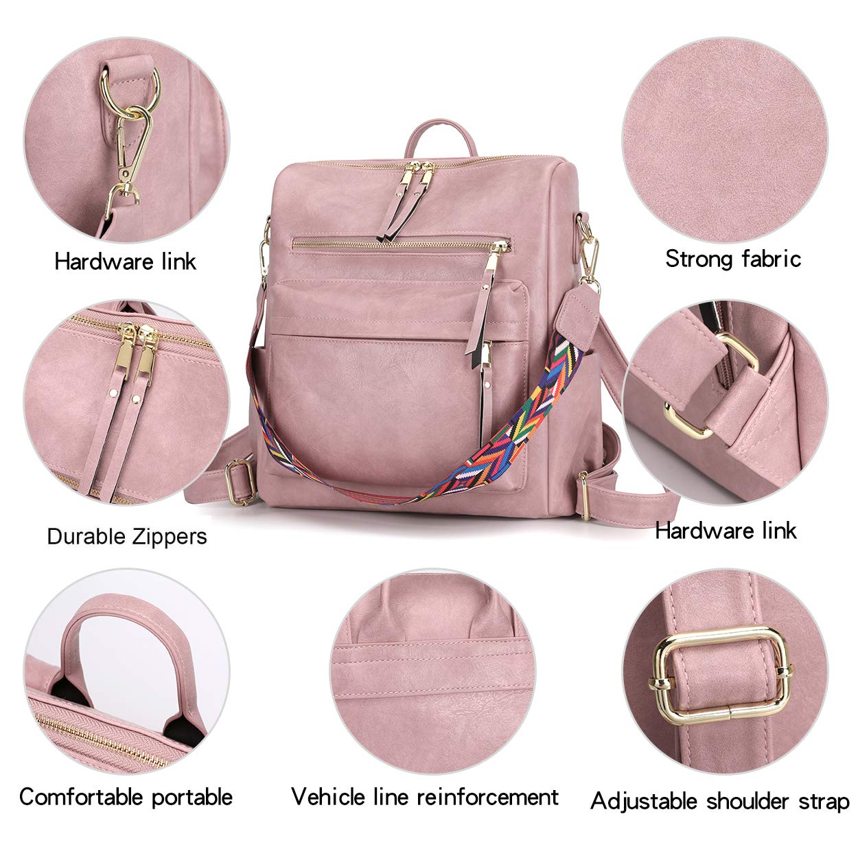 Stylish Women's Convertible Backpack Purse - Multipurpose Fashion Handbag for Shoulder Carry & Travel | Perfect for Work, School & Weekend Adventures