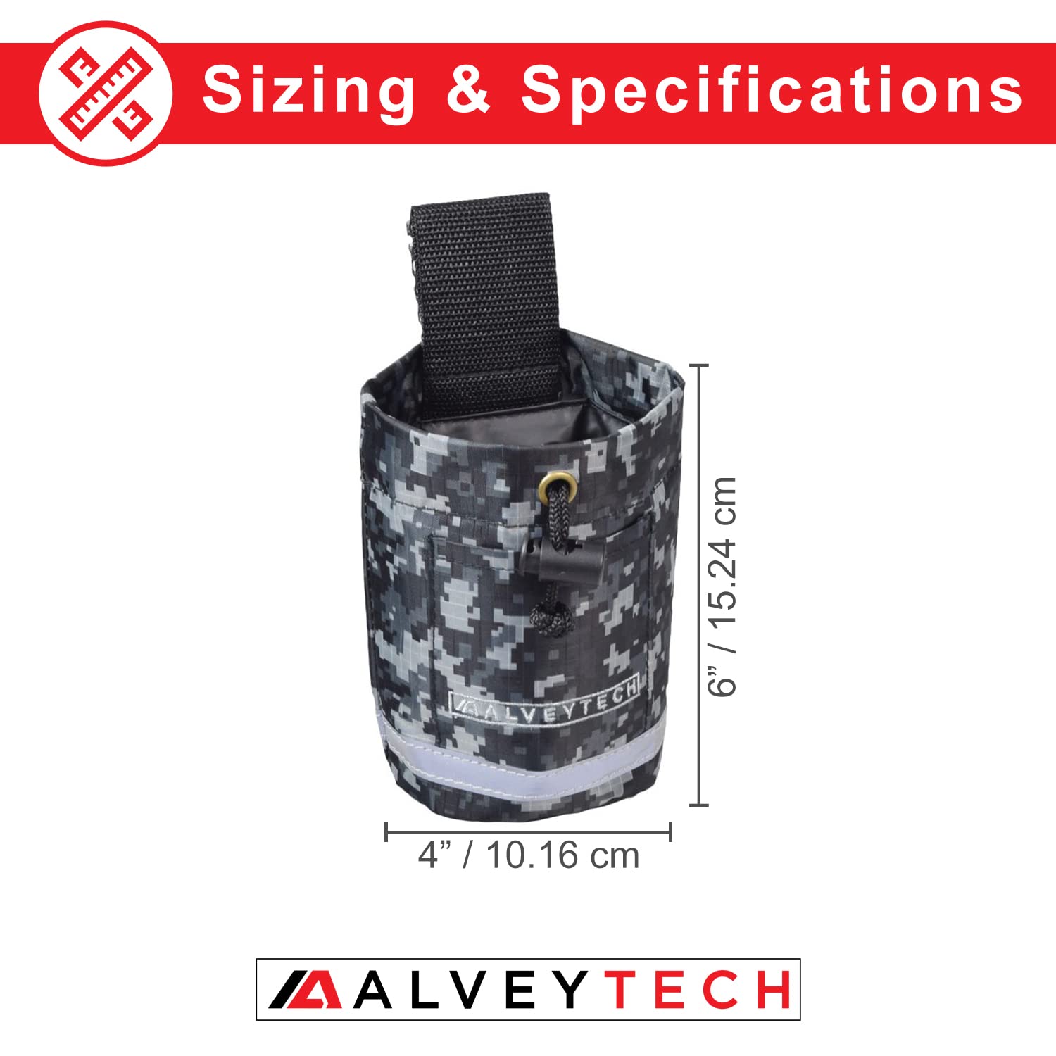 AlveyTech Unbreakable Universal Fabric Cup Holder - Heavy Duty Drink Bottle Holder for Mobility Scooters, Wheelchairs, ATV, Walker, Stroller, Cars & More (Camo) - Perfect for Outdoor Adventures, Travel & Daily Commute