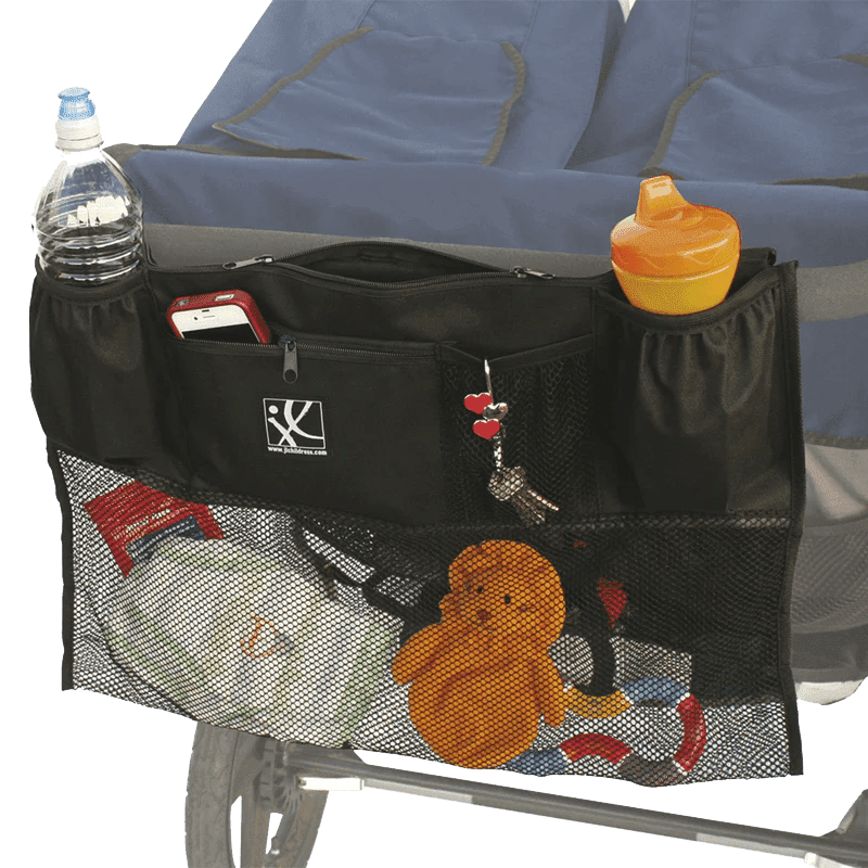 J.L. Childress Double Cargo™ Stroller Organizer for Double Strollers - Perfect for Diapers, Toys & Baby Essentials On-The-Go