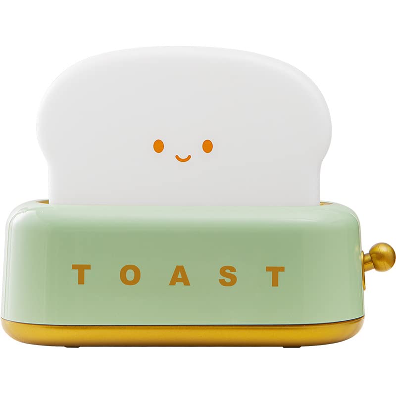 Danciwood Toast Lamp - Small Cute Bread Shaped LED Night Light with Timer, Rechargeable Sleep Desk Lamp for Bedroom, Living Room, Kids Room, and Office Decoration