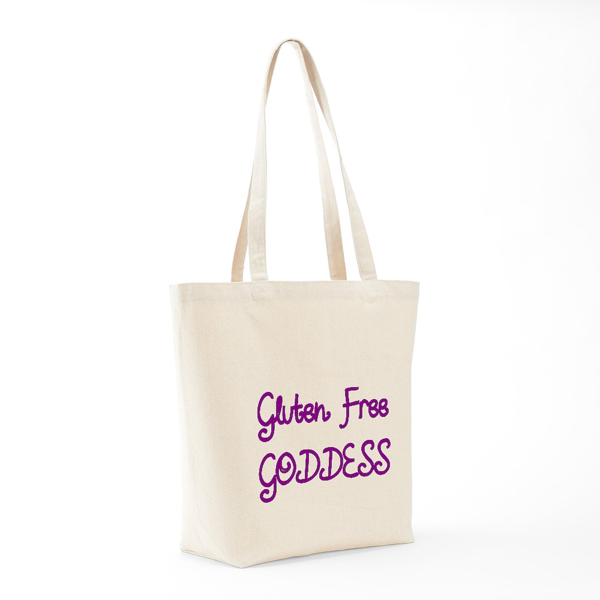 Gluten Free Goddess Natural Canvas Tote Bag - Eco-Friendly Reusable Shopping Bag for Groceries, Beach & Farmers Market