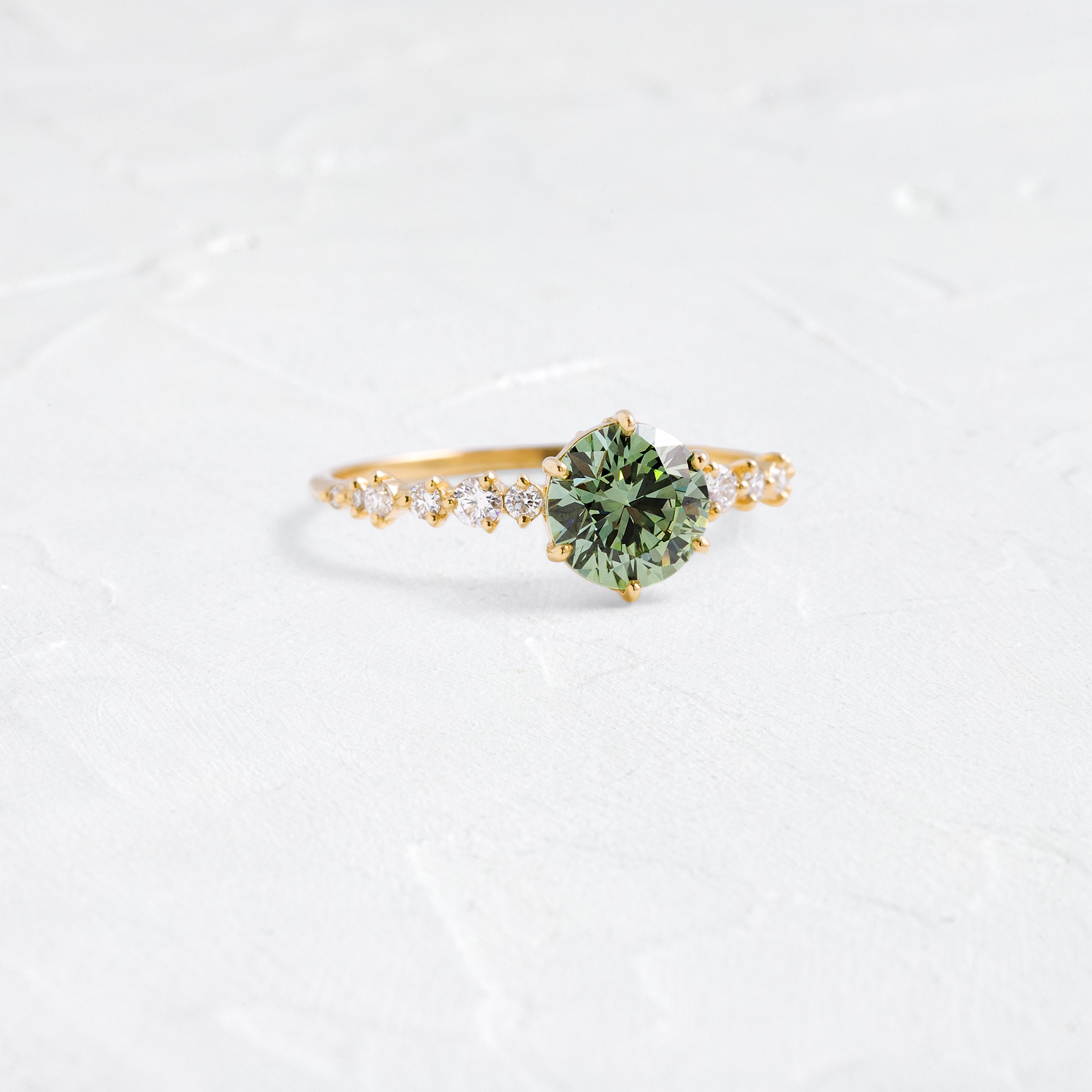 1.04ct Lab Grown Green Diamond Edison Ring - Eco-Friendly Engagement & Wedding Jewelry for Women - Perfect for Proposals, Anniversaries & Special Occasions
