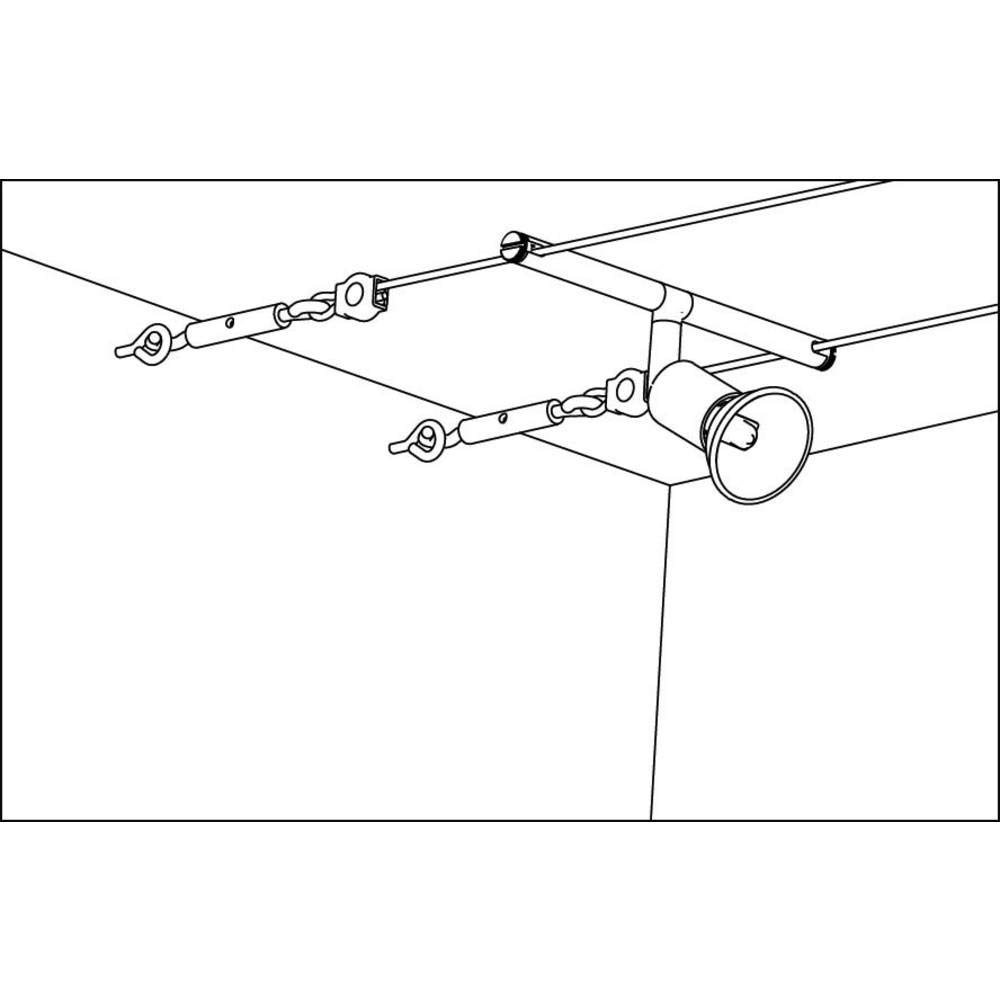 Paulmann 97841 Black G4 12V Halogen Lamp Bracket Cable Extension Accessory for Cable Systems - Perfect for Under Cabinet, Display Case, and Task Lighting