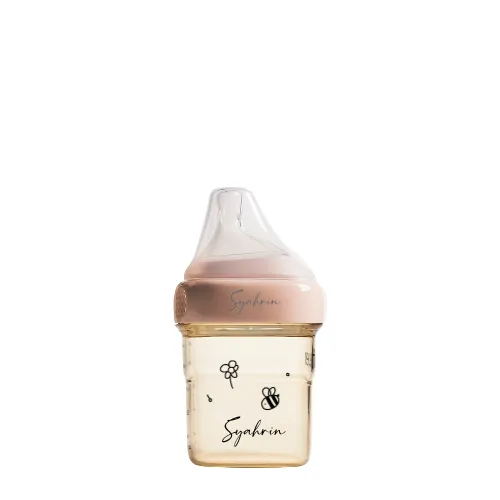 Hegen Baby Bottle Set - Customizable & Leak-Proof Newborn Feeding Essentials for Breastfeeding & Travel - BPA-Free, Easy to Clean, Includes Storage Lids (Perfect for Daycare, On-the-Go Parents & Gift Giving)