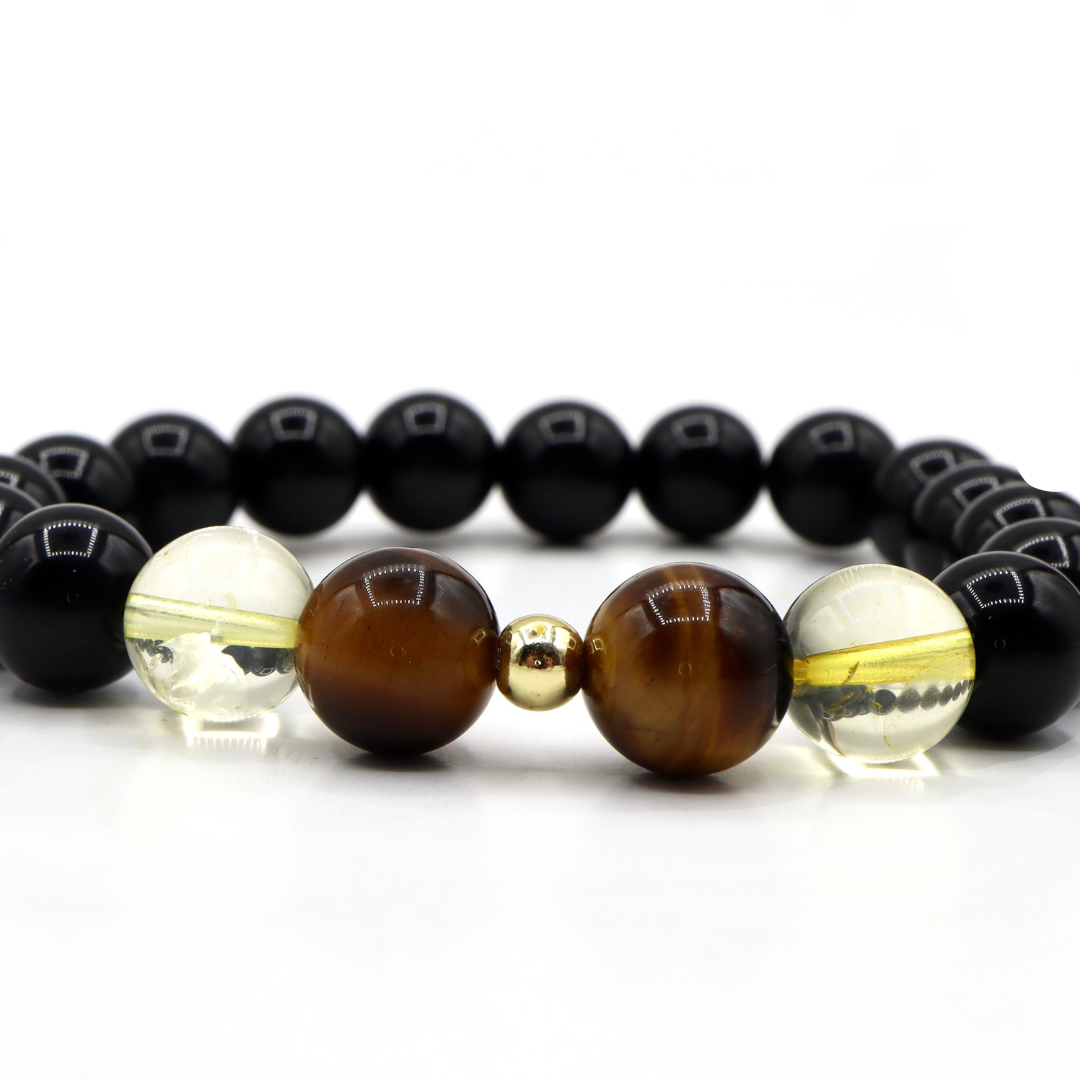 Leo Zodiac Bracelet - Tiger's Eye & Citrine Beaded Bracelet for Men & Women - Perfect for Astrology Lovers, Birthday Gifts & Spiritual Healing Jewelry