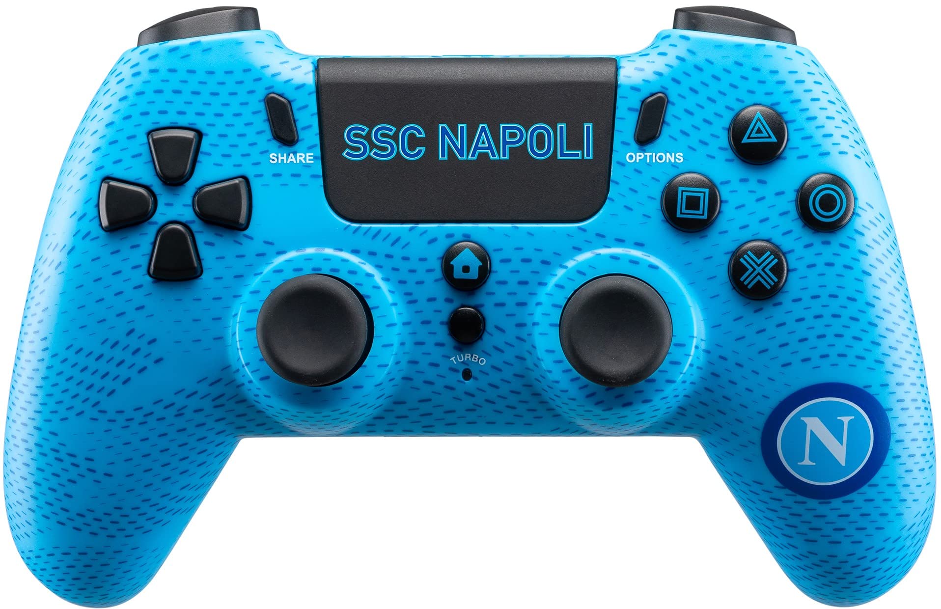 Official SSC Napoli Wireless Gaming Controller for PS4, PS5, PC - Bluetooth Gamepad with Ergonomic Design | Perfect for FIFA, Football & Sports Games