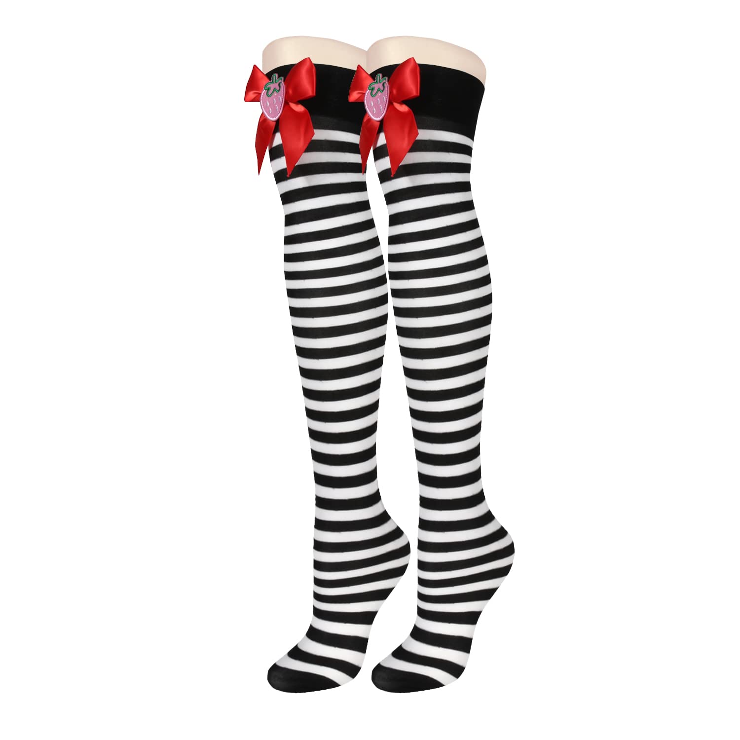 Benefeet Women's Thigh High Argyle Socks - Fun Striped Knee-High Stockings for Dress Up & Costumes