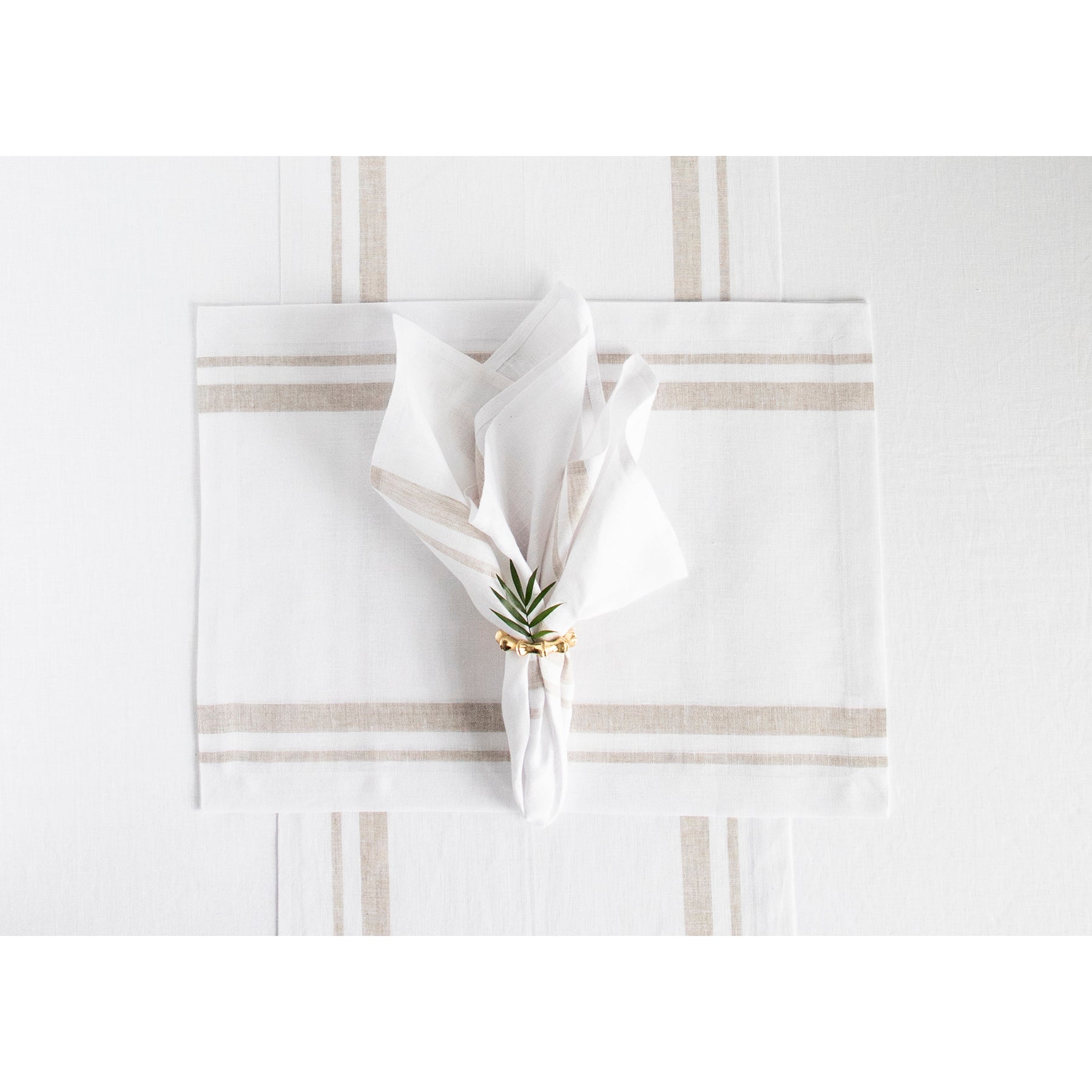 French Striped Cotton Napkins - Premium 12-Pack for Dining, Parties & Home Decor - Elegant Table Linens for Restaurants, Weddings & Everyday Use