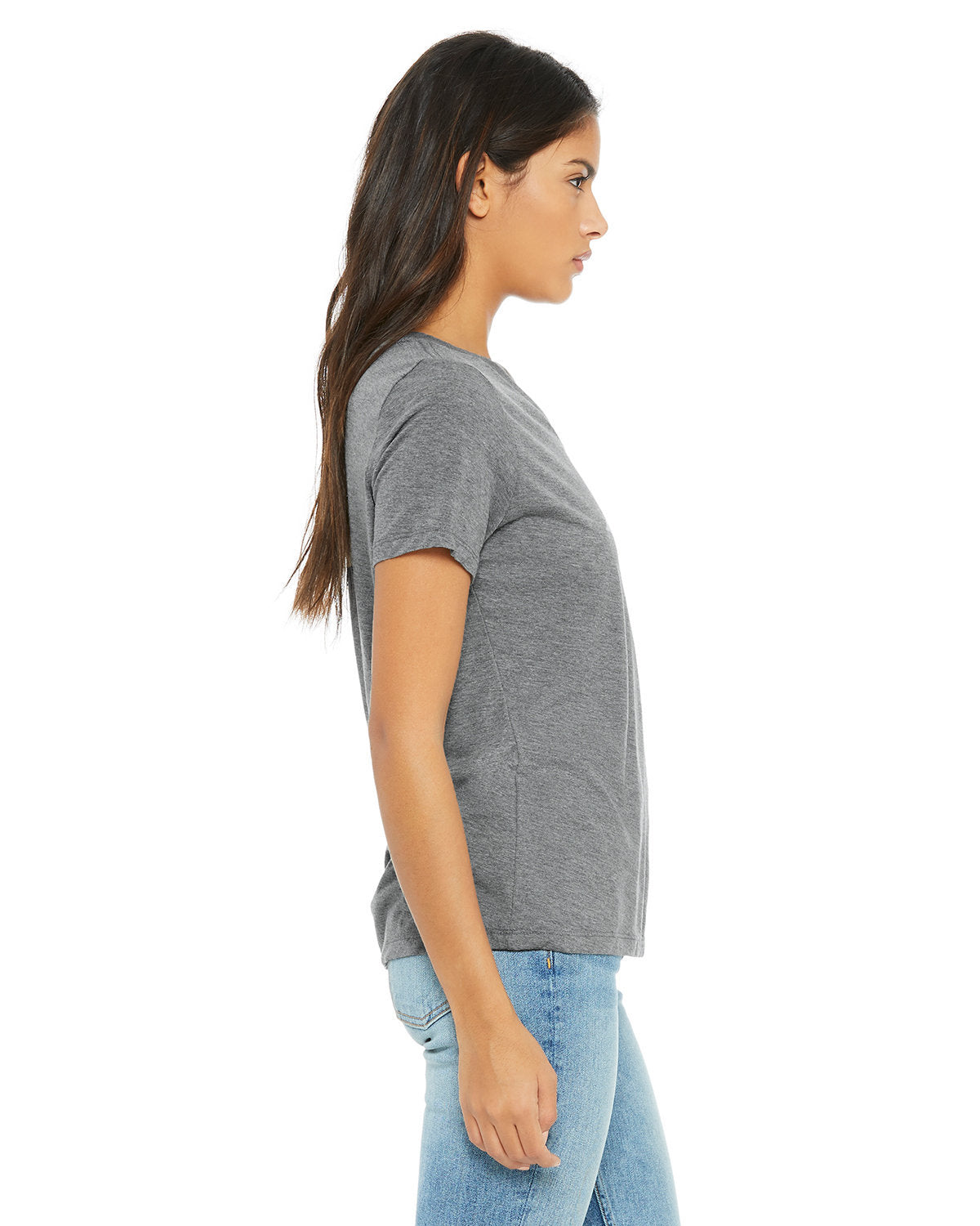 Bella + Canvas 6415 Women's Relaxed Tri-Blend V-Neck T-Shirt - Soft & Comfortable Casual Tee for Everyday Wear, Workouts, and Layering
