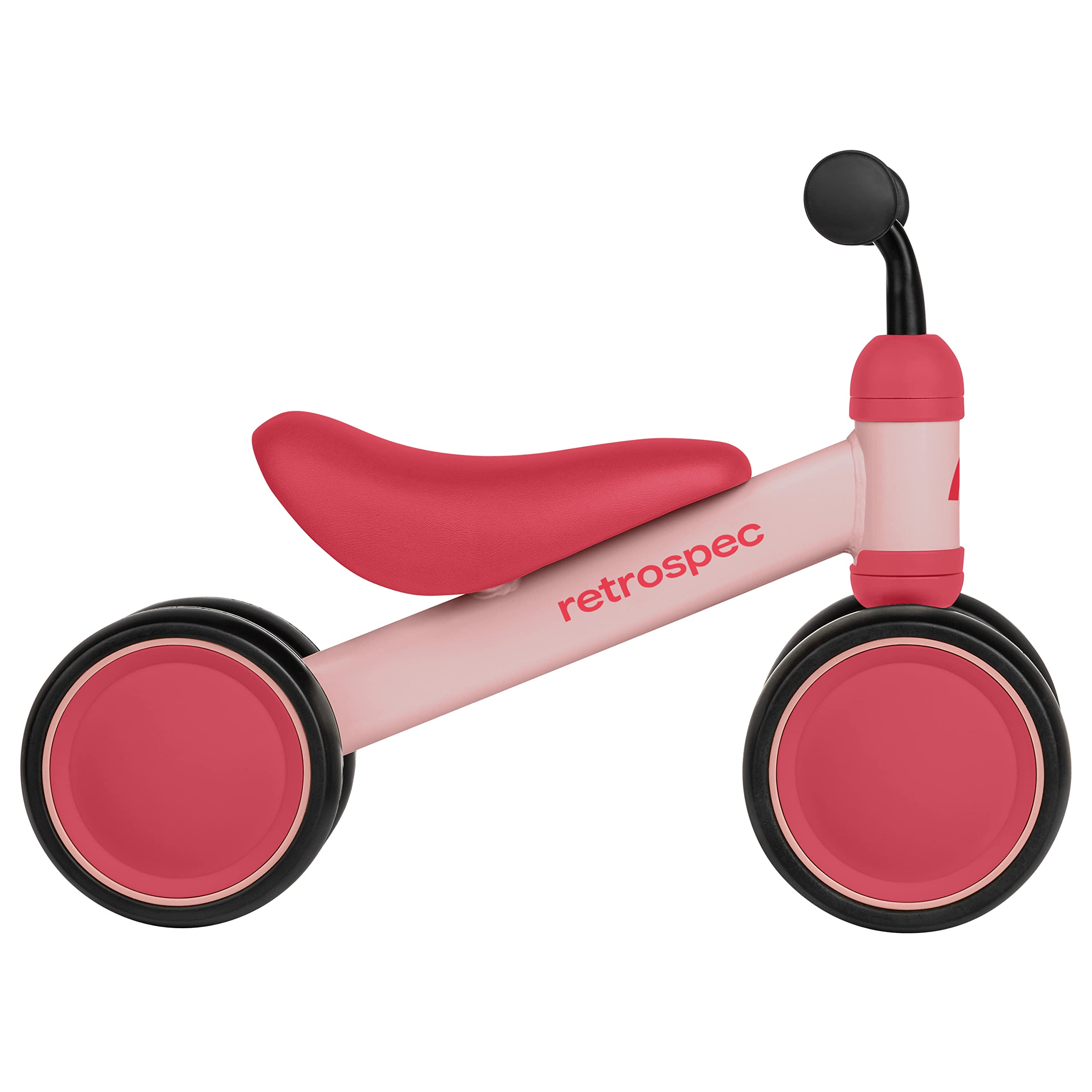 **Retrospec Cricket Baby Walker Balance Bike - 4-Wheel Toddler Bike for 12-24 Months - First Bike for 1 Year Old Boys & Girls - Perfect for Indoor & Outdoor Play, Learning to Walk & Ride**