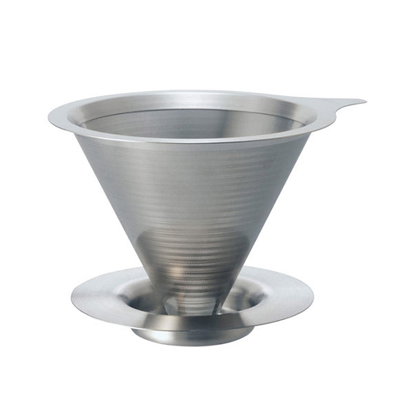 Hario V60 Double Mesh Metal Coffee Dripper - Pour Over Coffee Maker for Home Brewing, Perfect for Single Serve or Small Batch Coffee Lovers