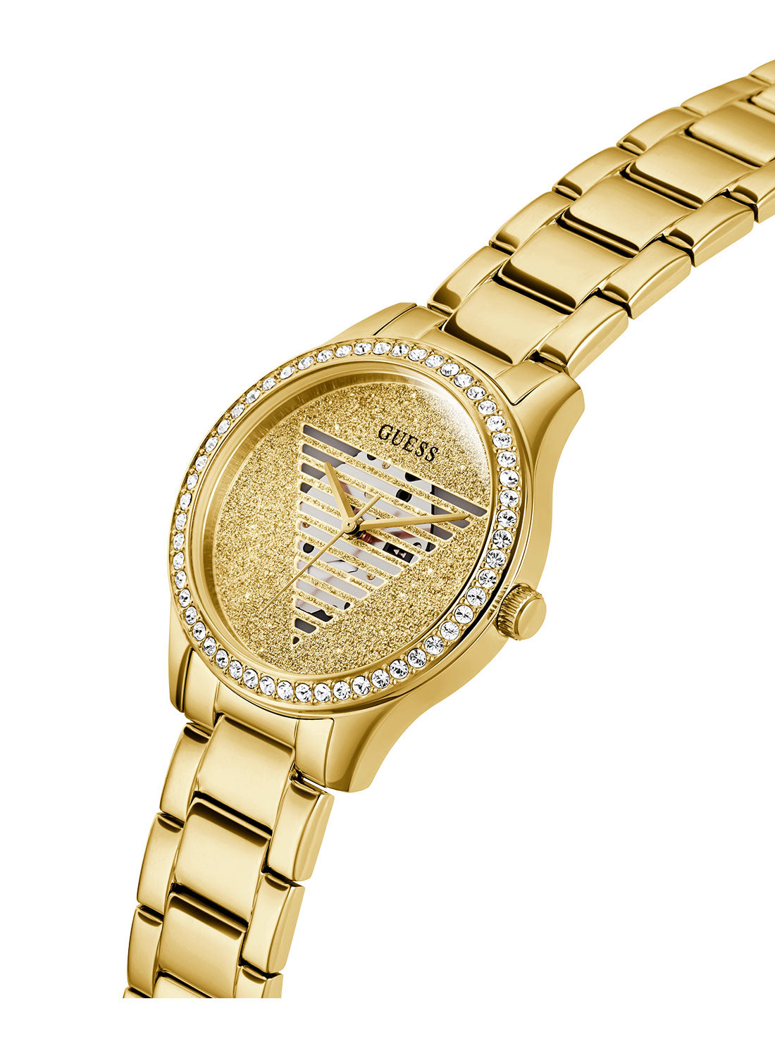 Elegant Champagne Lady Idol Glitz Watch - Luxury Women's Fashion Watch with Crystal Accents - Perfect for Parties, Weddings & Special Occasions