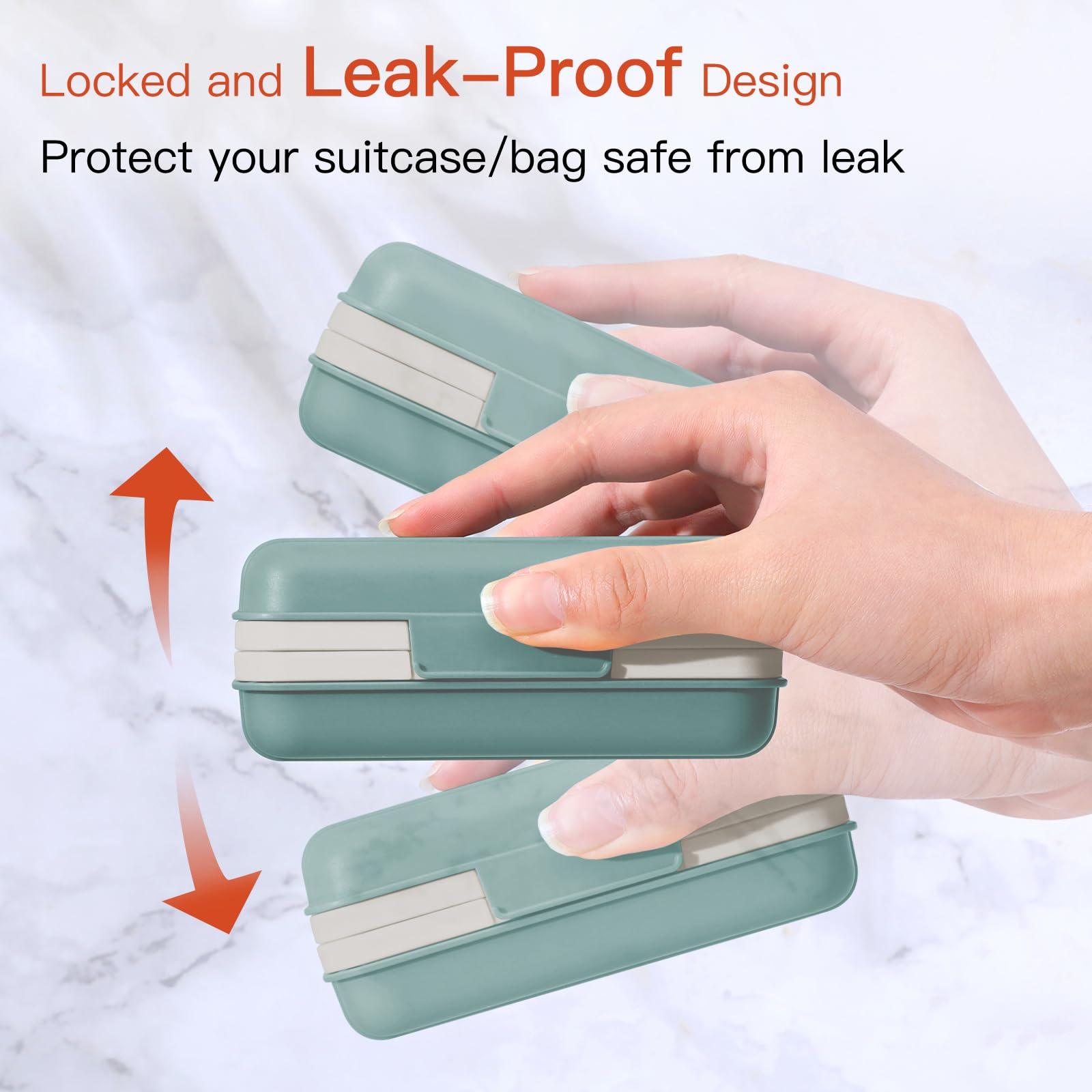 Quatish Bar Soap Holder with Lid - Portable & Leakproof Shower Soap Dish for Gym, Camping, Travel | Blue Travel-Size Toiletries Case | Perfect for Outdoor Adventures & Daily Hygiene
