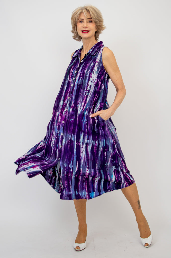 Cissy Women's Floral Print Dress in Plum Rays - Elegant & Comfortable for Casual Outings, Parties & Date Nights