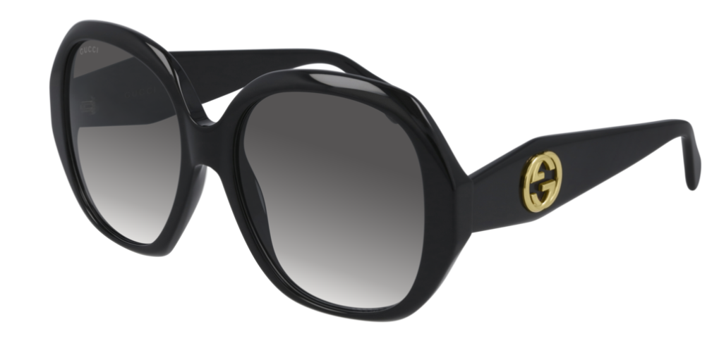 Gucci GG 0796S 001 Black/Gray Gradient Octagonal Women's Sunglasses - Stylish UV Protection Shades for Fashion, Beach & Outdoor Activities
