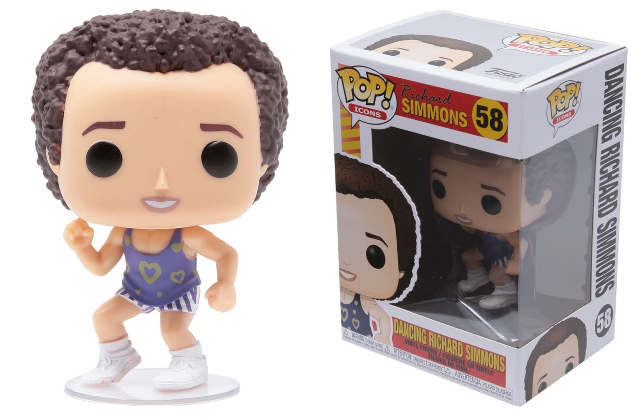 Funko Pop! Dancing Richard Simmons Vinyl Figure - Exclusive Collectible with Free Box Protector Case | Perfect for Pop Culture Fans & Toy Collectors | Great Gift for Fitness Enthusiasts & 80s Nostalgia Lovers