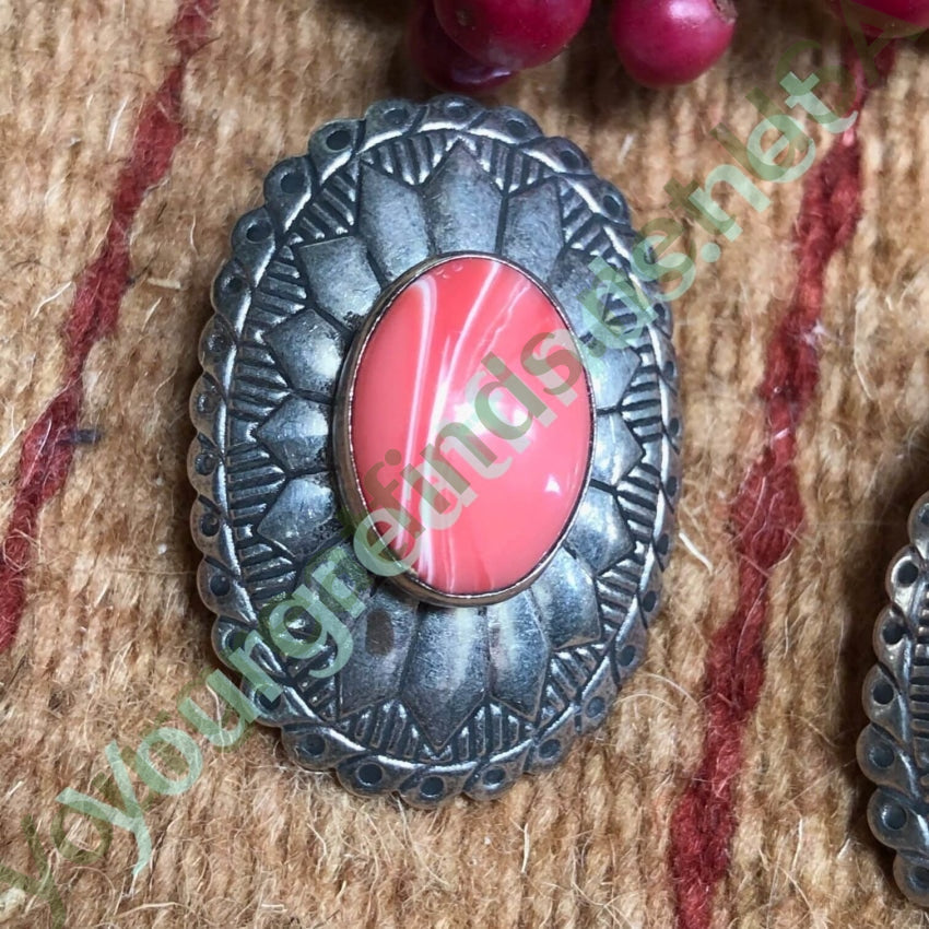 Sterling Silver Stamped Concho Pierced Earrings for Women | Western Style Boho Jewelry | Perfect for Cowgirl Outfits, Music Festivals and Everyday Wear