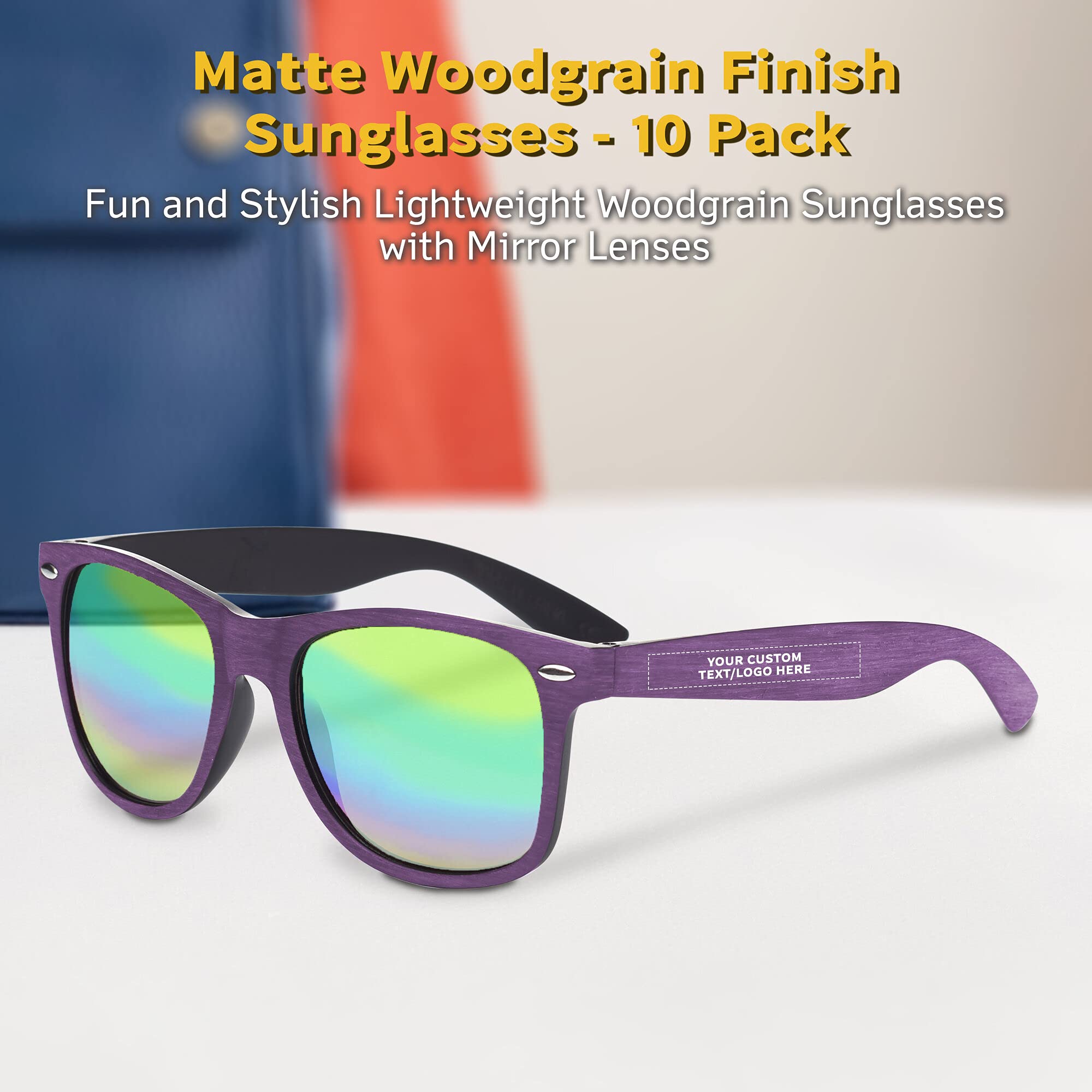 Stylish Matte Woodgrain Finish Sunglasses for Men & Women - UV Protection Polarized Shades - Perfect for Outdoor Activities, Beach, Driving & Fashion