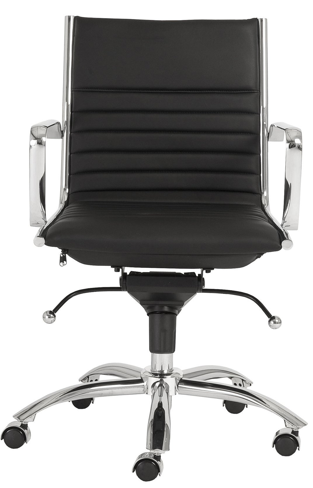 Dirk Low Back Office Chair with Chromed Steel Base - Ergonomic Mesh Desk Chair for Home & Office Workspaces - Perfect for Long Hours of Computer Work, Gaming, and Study Sessions