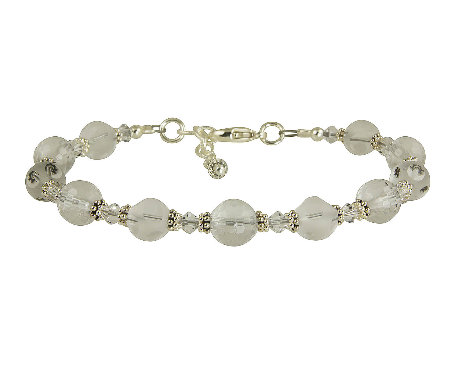 Quartz Gemstone Crystal Beaded Bracelet for Women - Healing Stone Energy Jewelry for Meditation, Yoga & Spiritual Wellness | Adjustable Elastic String