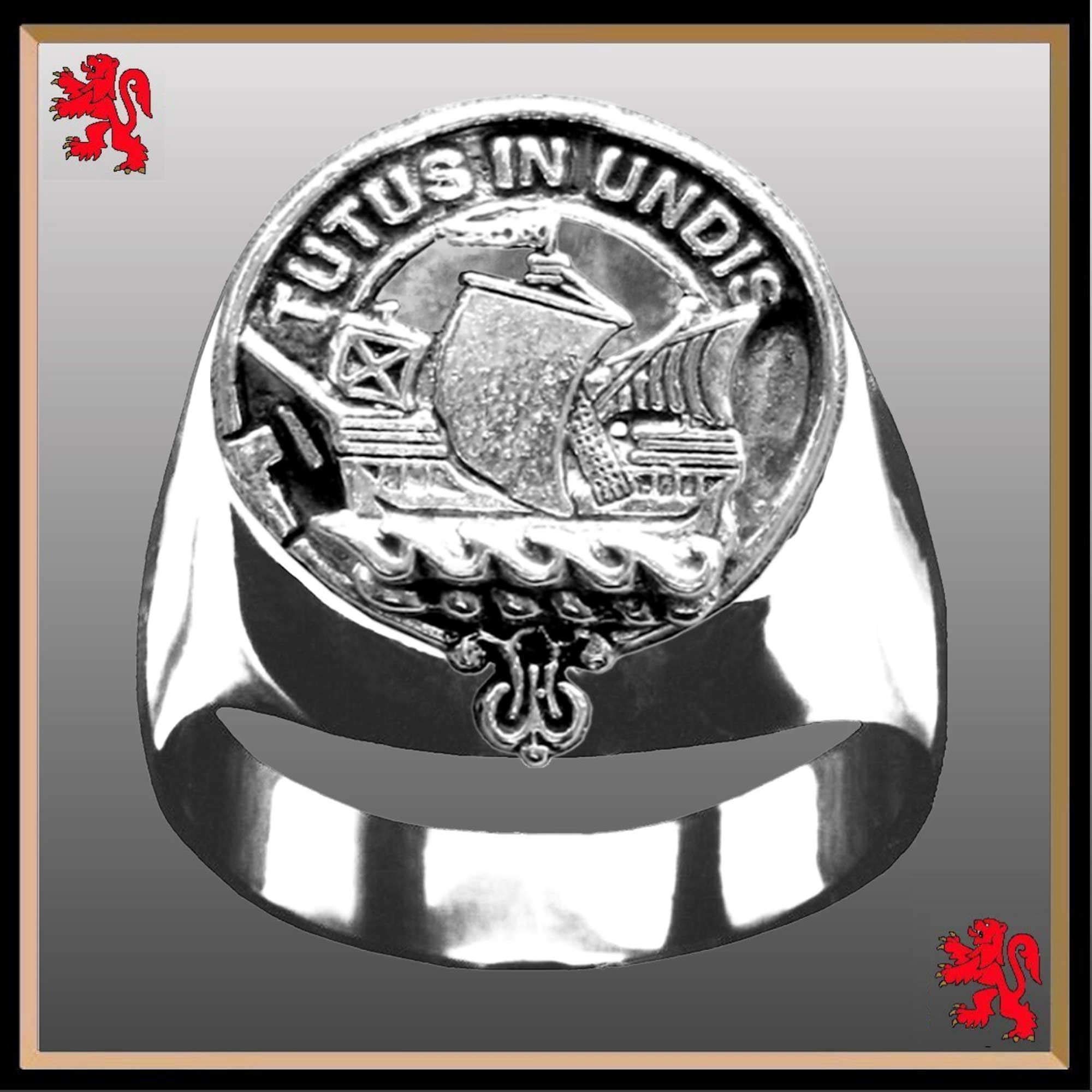 Handcrafted Wooden Scottish Clan Crest Ring - Personalized Celtic Heritage Jewelry for Men & Women - Perfect for Weddings, Anniversaries & Clan Gatherings