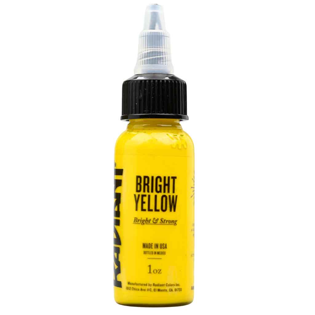 Bright Yellow Tattoo Ink - 1 oz Bottle for Professional & DIY Tattoos | Vibrant, Long-Lasting Pigment for Tattoo Artists & Enthusiasts | Perfect for Sleeves, Small Designs & Touch-Ups