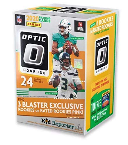 2020 Panini Donruss Optic NFL Football Trading Cards Blaster Box - 24 Cards per Box | Collectible Sports Cards for NFL Fans & Trading Card Enthusiasts | Perfect for Gifts, Collections, and Fantasy Football Season