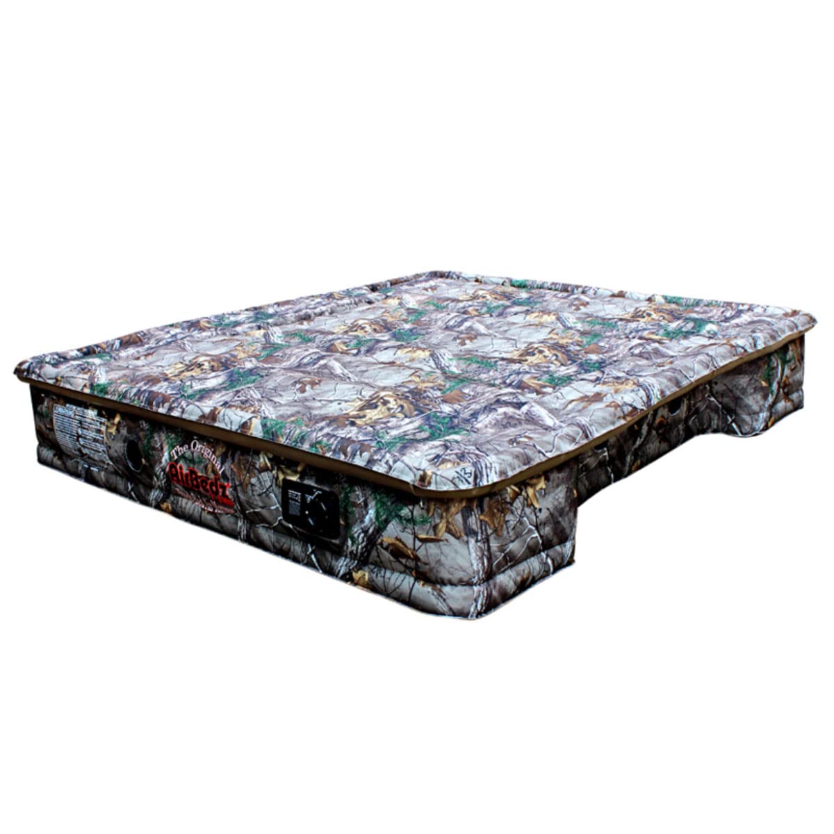 Pittman Outdoors AirBedz Mid-Size Truck Bed Air Mattress - 6-6.5 Feet Short Bed Air Mattress with Built-in Rechargeable Battery Pump, Realtree Camo Design, Includes Carry Bag & Patch Kit (73
