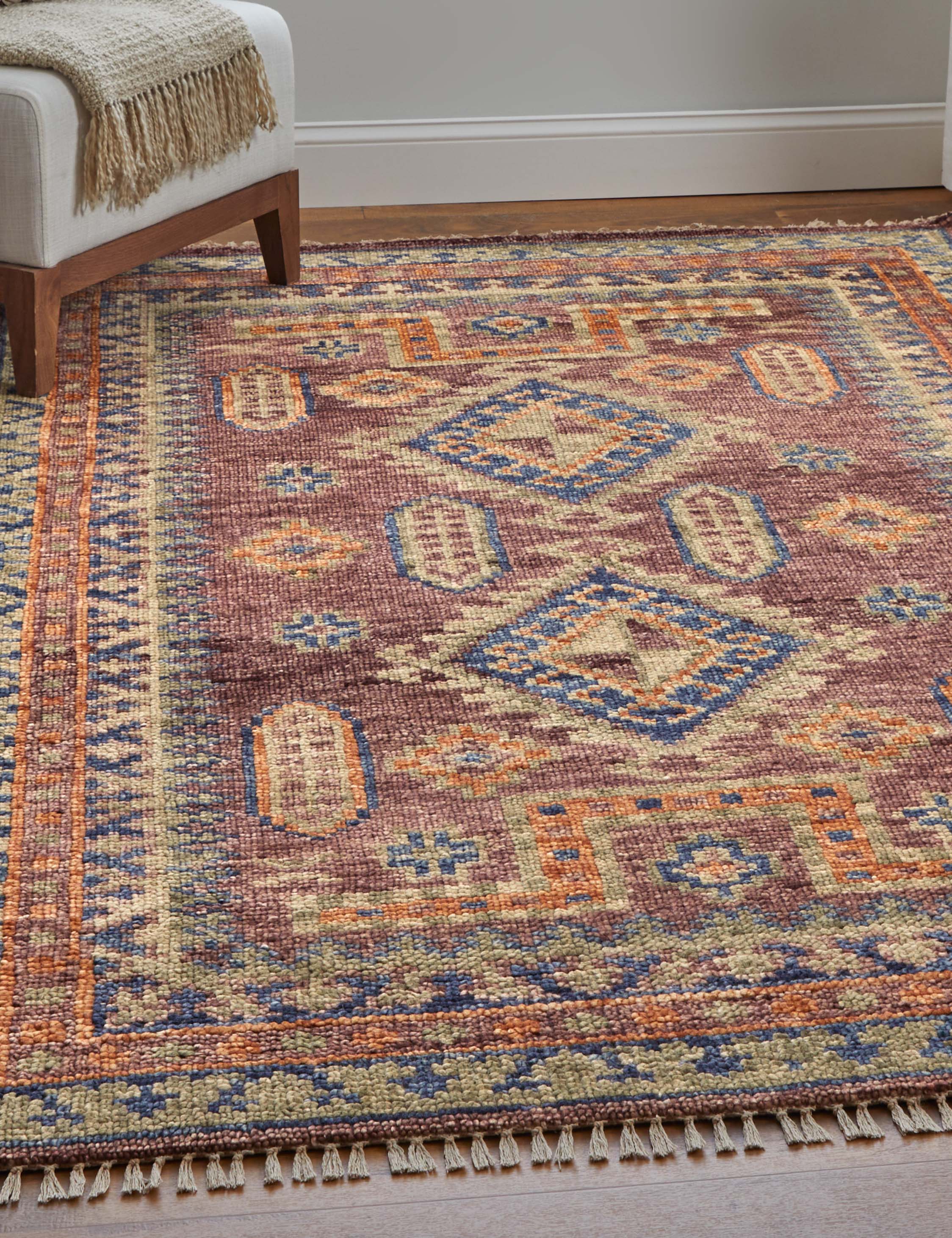 Handmade Cornado Wool Area Rug - Premium Hand-Knotted Design for Living Room, Bedroom & Dining Room Decor