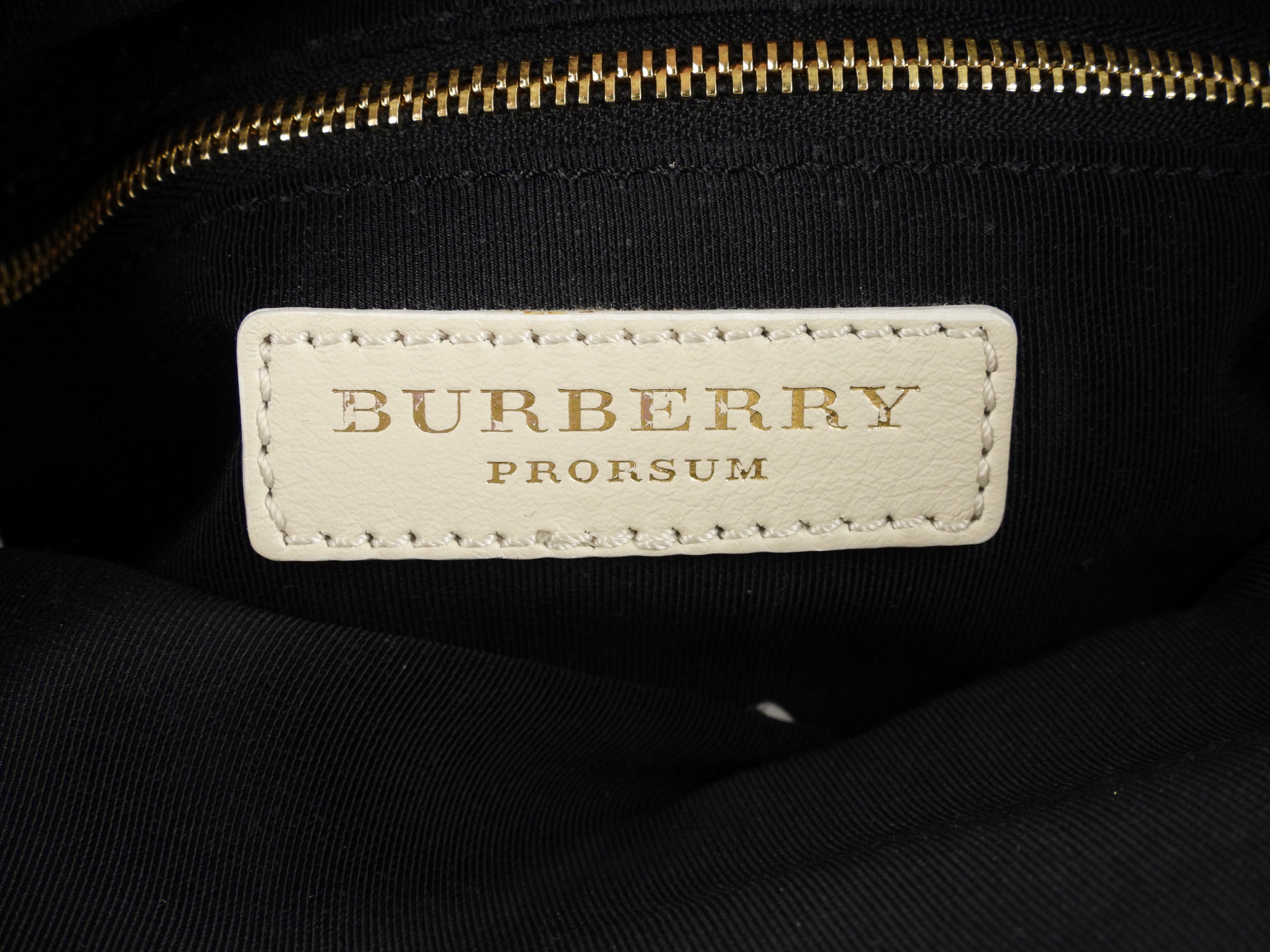 Burberry Prorsum Black & White Striped Coated Canvas Zip Pouch with Adjustable Strap - Luxury Crossbody Bag for Women, Perfect for Travel & Everyday Essentials
