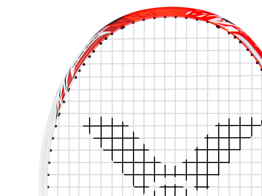 Victor Thruster Ryuga Badminton Racket - High Performance Carbon Fiber Racquet for Professional Players (Flame Red) | Perfect for Tournaments, Training & Competitive Play
