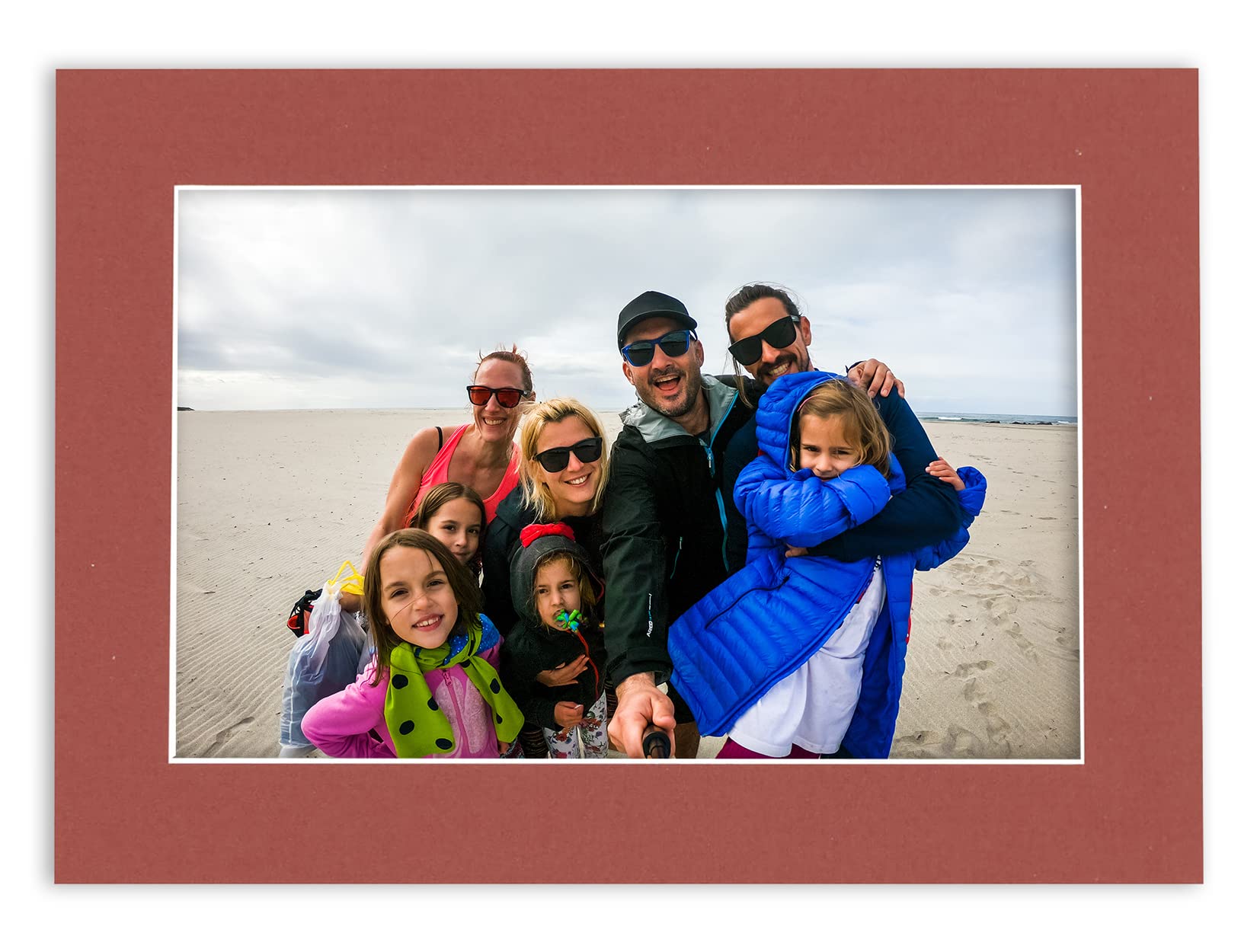 28x40 Acid-Free Brick Red Bevel Cut Mat Board for 26x38 Photos - 4-Ply Archival Quality with Backing Board & Self-Seal Crystal Clear Photo Bag - Perfect for Picture Framing, Art Displays, and Professional Photography Presentations