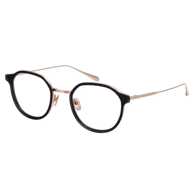 Stylish Aimee Unisex Full Rim Round Titanium Acetate Eyeglasses Frame 2241 - Lightweight & Durable for Work, Reading & Everyday Wear