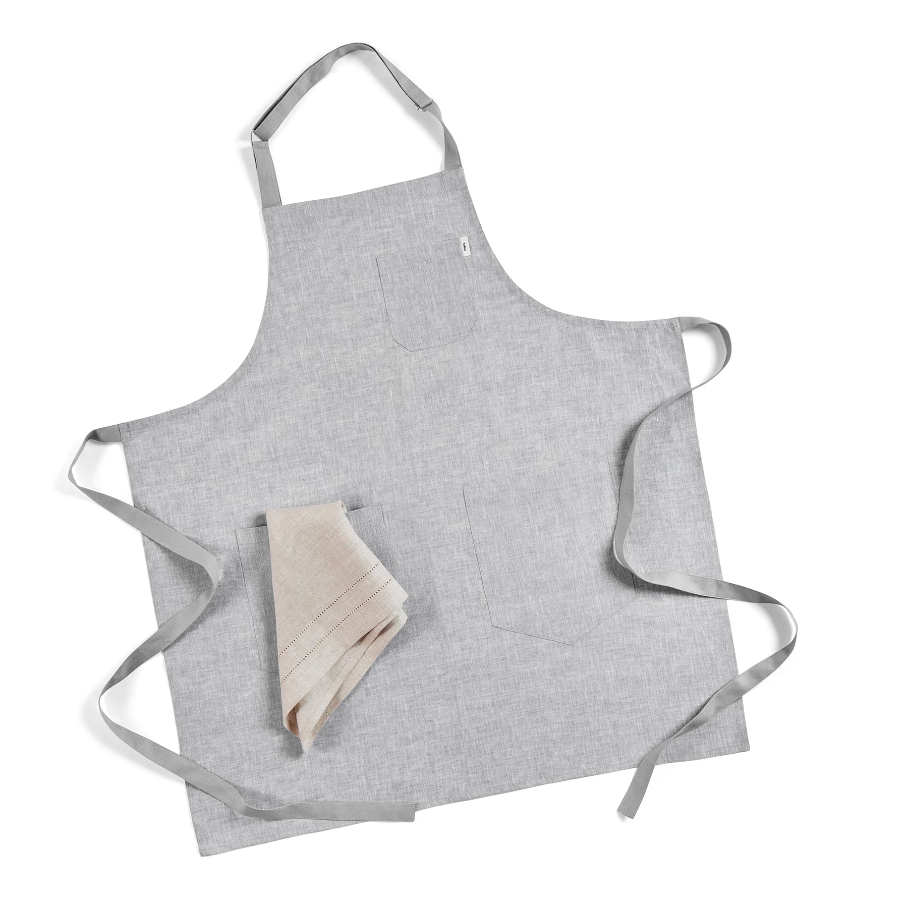Premium Linen Bib Apron for Cooking, Baking & Grilling - Durable & Stylish Kitchen Apron for Chefs & Home Cooks - Perfect for BBQ, Baking & Crafting