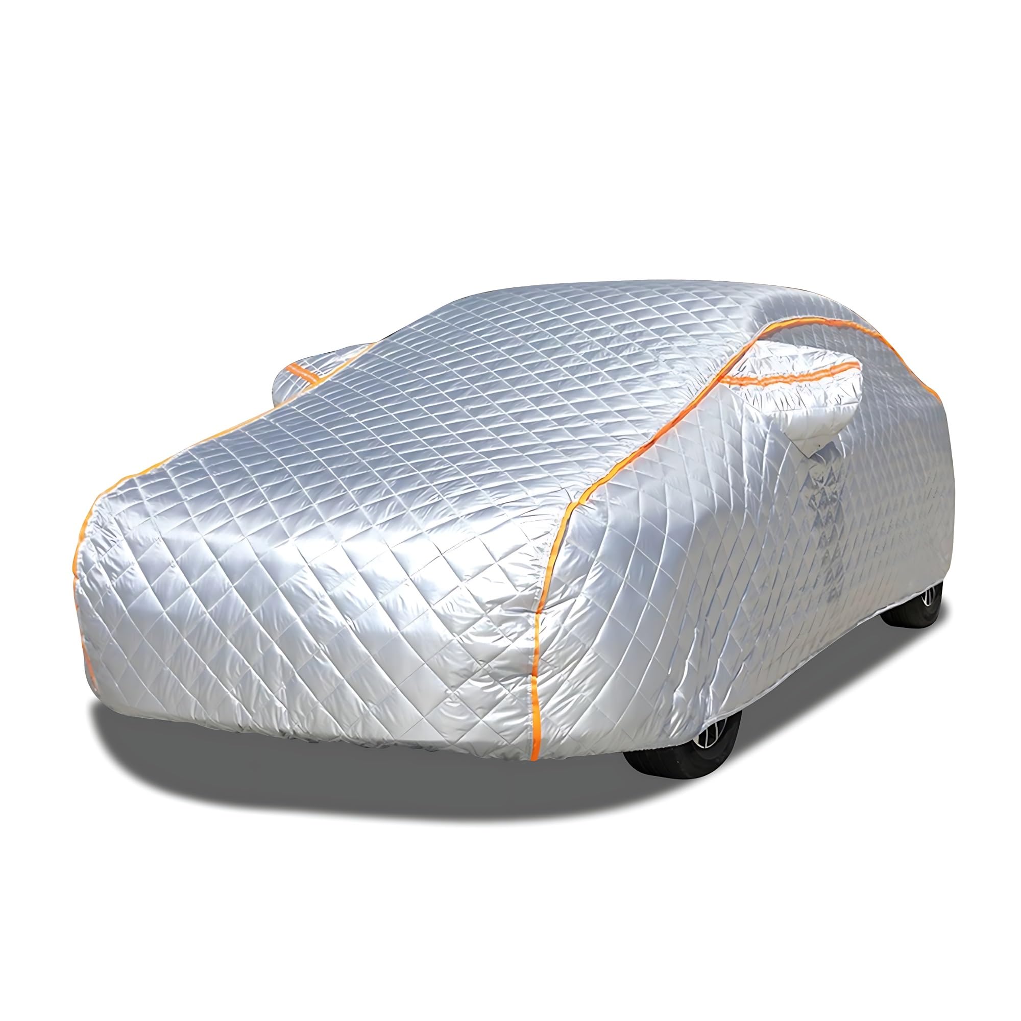 **Jeep Wrangler 4-Door Hail Protection Car Cover (2007-2024) | Heavy Duty Weatherproof Vehicle Cover with Reflective Strips | Perfect for Hail Storms, Snow, and Outdoor Parking (Sliver#A)**