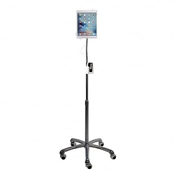 Heavy-Duty Adjustable Gooseneck Floor Stand - Black Metal Base with Flexible Arm for Microphones, Lighting, Cameras - Perfect for Studios, Podcasting & Video Recording