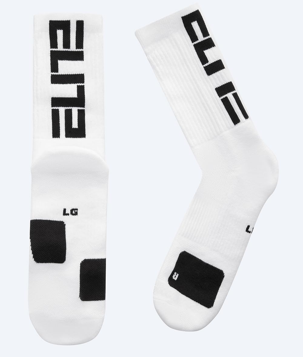 Elite Basketball Crew Socks for Men & Women - Performance Cushioned Athletic Socks for Basketball, Running & Sports | Breathable Comfort for Game Day & Workouts