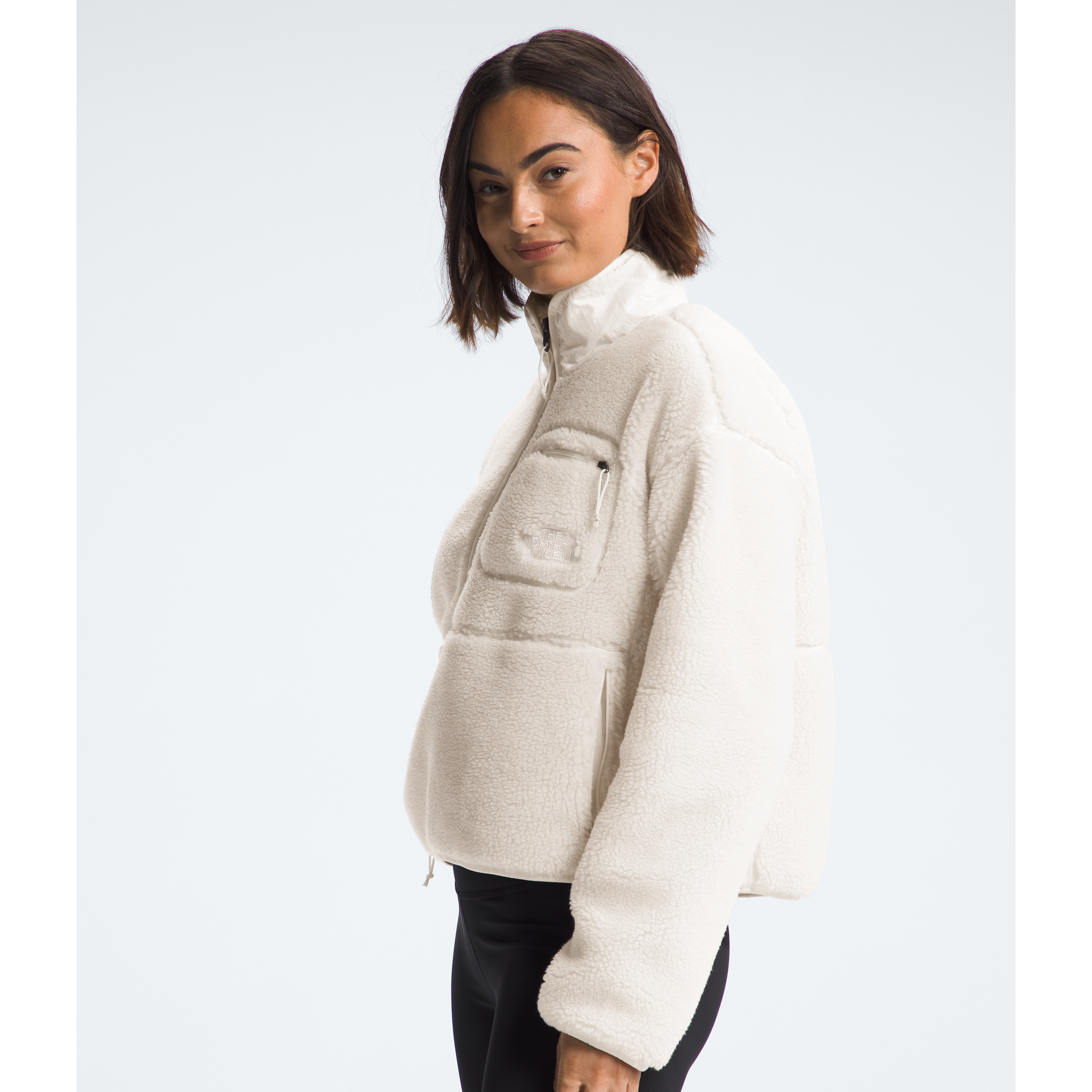 The North Face Women's Extreme Pile Pullover Fleece Jacket - Warm Winter Outerwear in White Dune | Cozy Casual Wear for Hiking, Camping & Outdoor Adventures