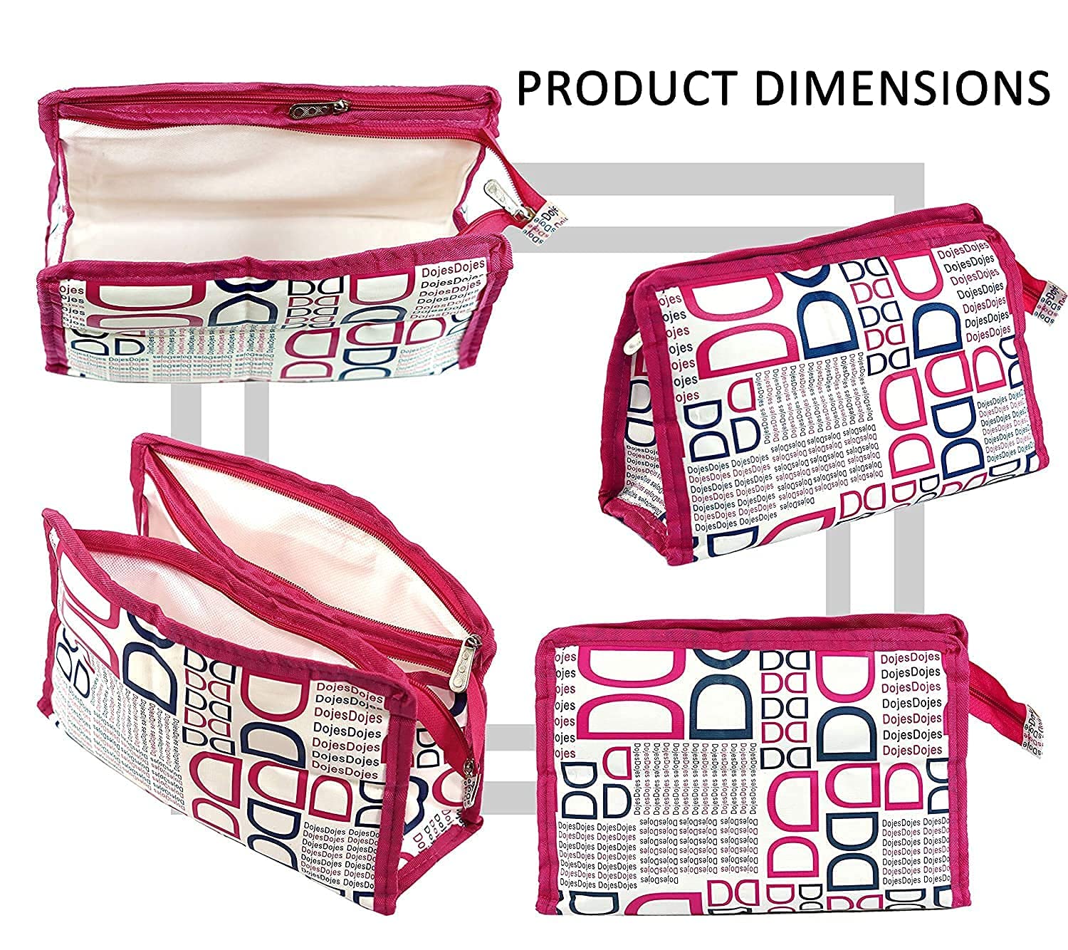 PRISMAXIC Waterproof Cosmetic Bag for Travel - Large Toiletry Pouch & Shaving Kit Organizer for Men & Women (Pink) - Perfect for Airplane Carry-on, Gym Essentials & Makeup Storage
