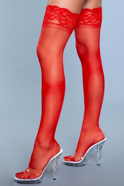 BeWicked Women's Lace Thigh High Stockings 1919 - Sexy Sheer Hosiery for Date Night, Cosplay & Special Occasions