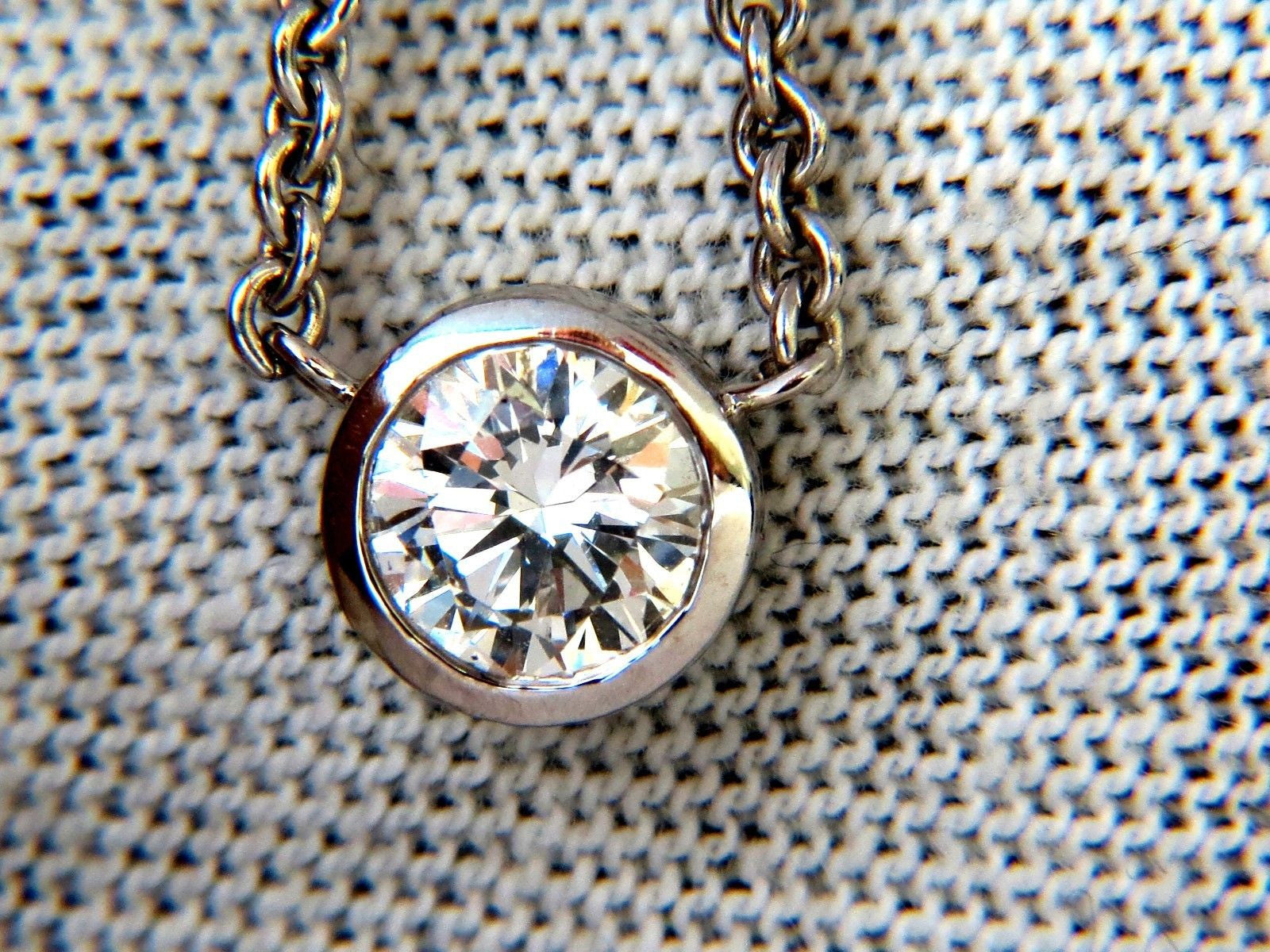 1.50ct Natural Flush Mount (5) Diamond by the Yard Necklace in 18KT Gold G/VS - 19 Inch | Elegant Everyday Jewelry for Women, Perfect for Gifts & Special Occasions